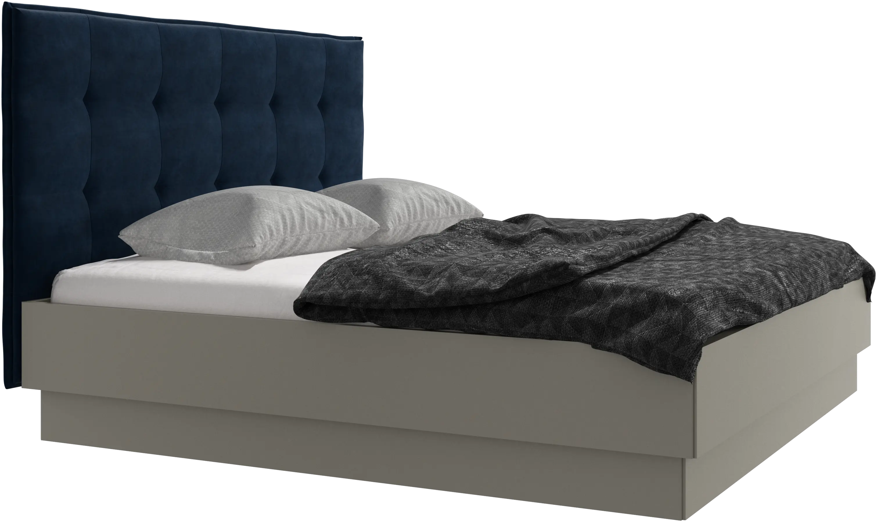 Lugano storage bed with lift-up frame and slats, excl. mattress
