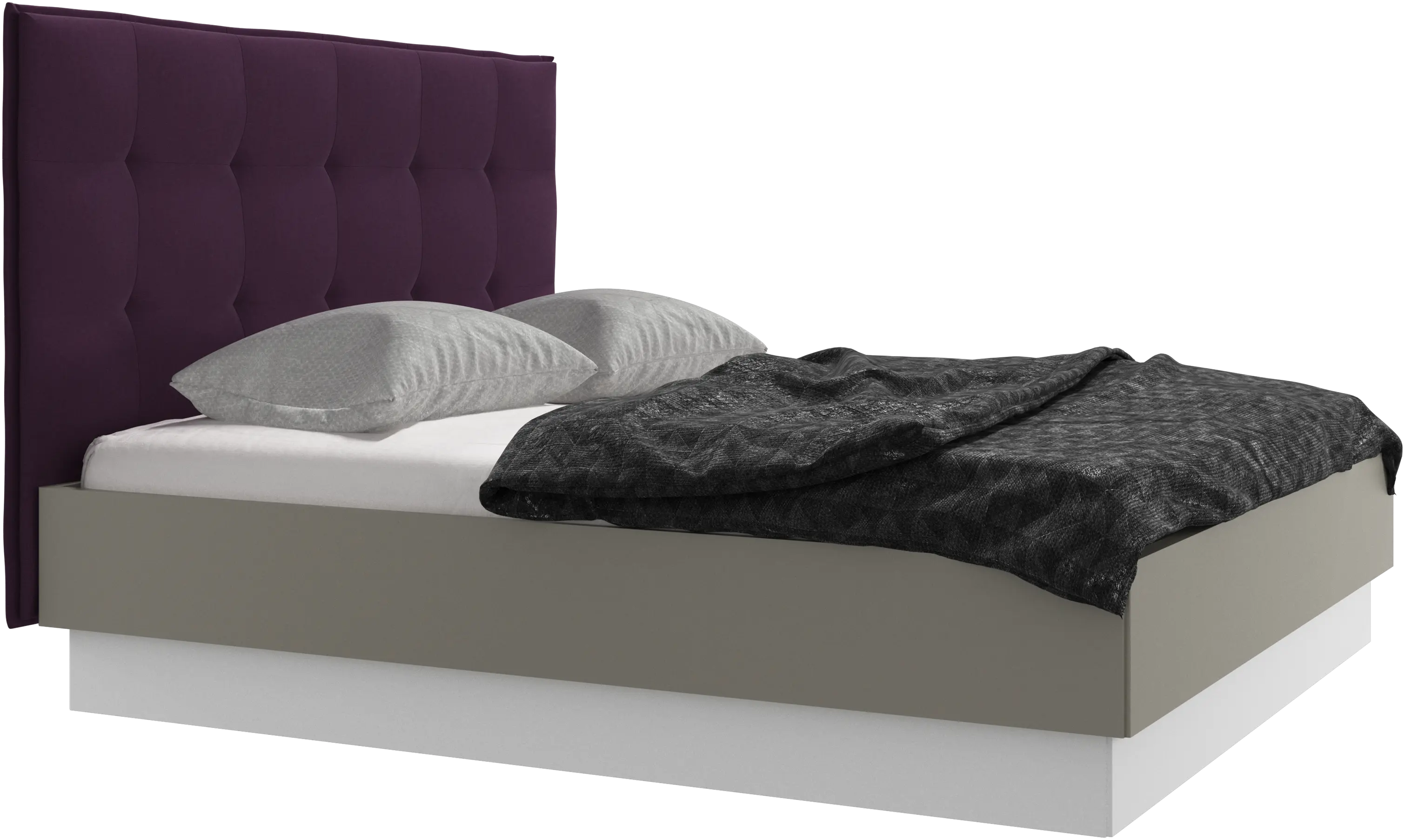 Lugano storage bed with lift-up frame and slats, excl. mattress