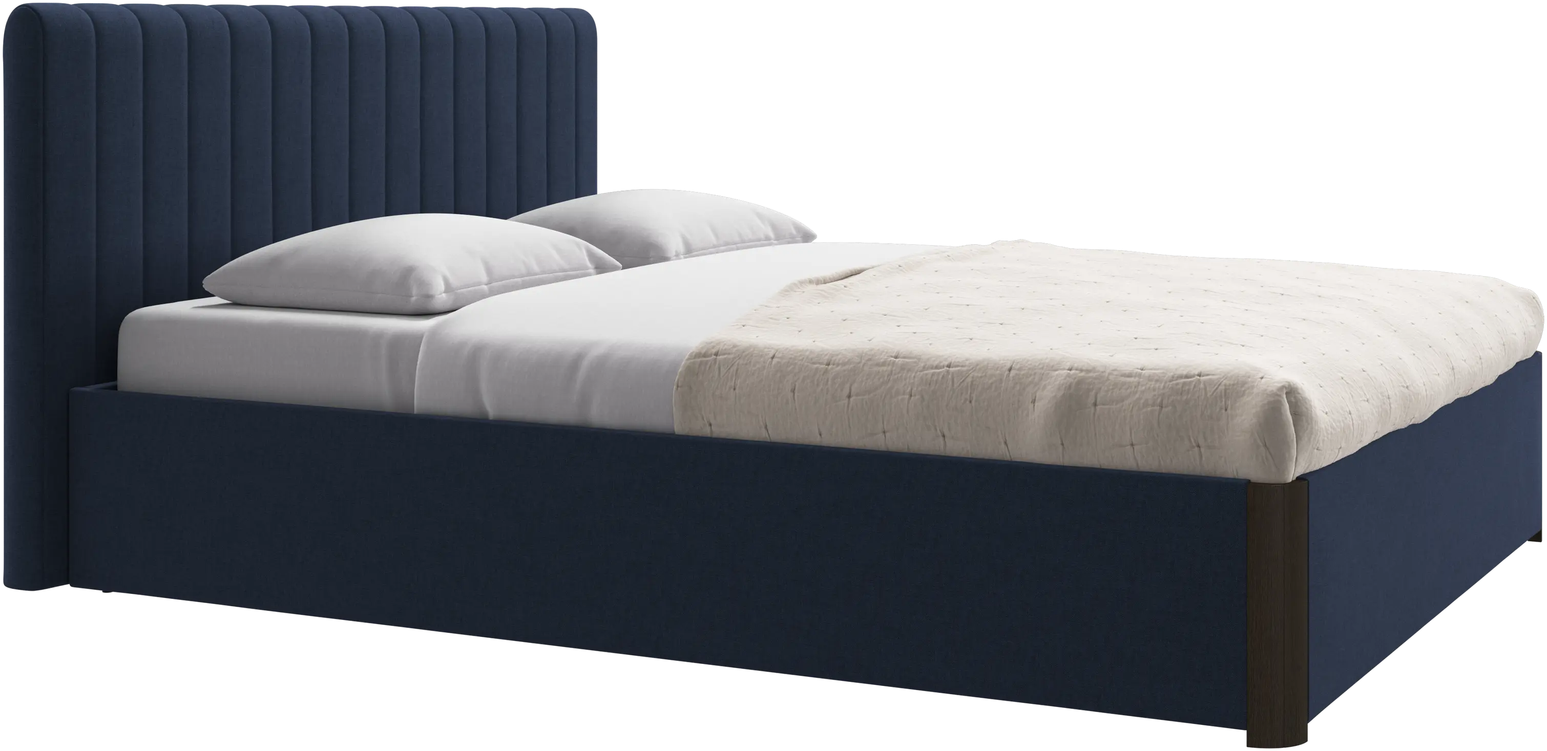 Element bed, bed-mounted headboard, with slats and storage solution, excl. mattress