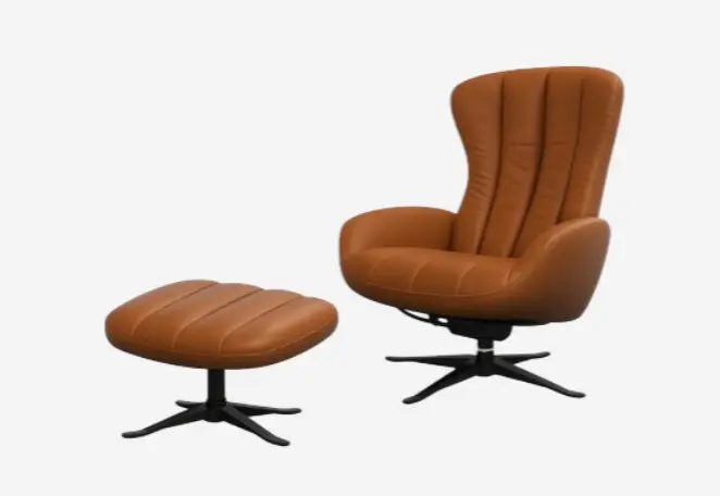 Armchairs Tilburg リクライニングチェア、回転式、オットマン付き