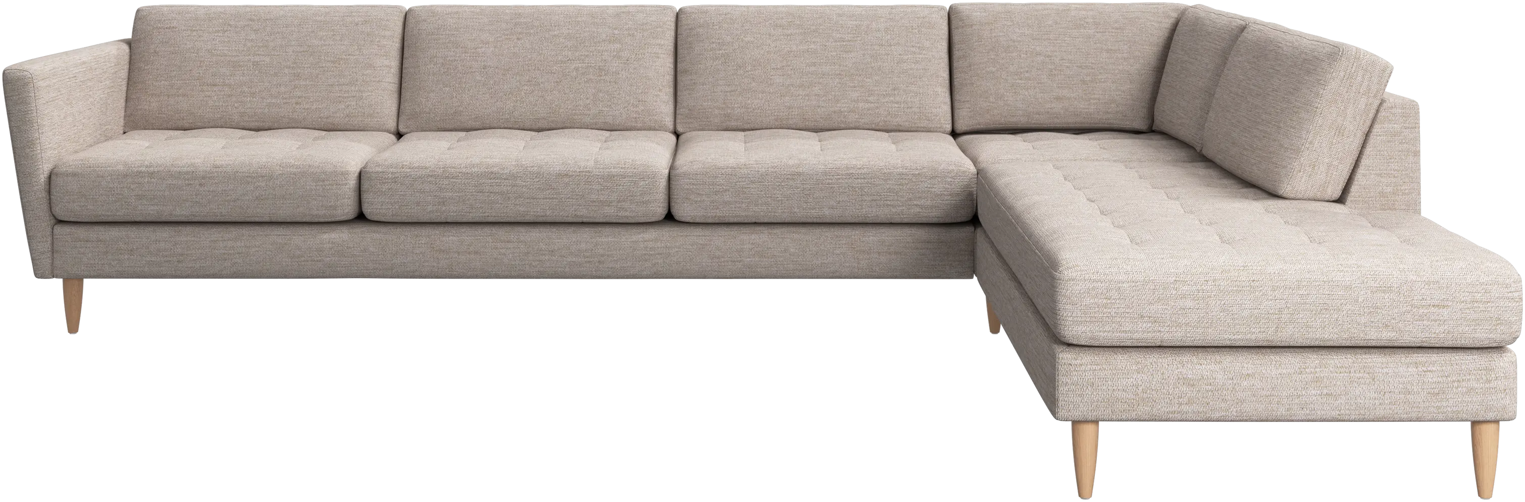 Osaka corner sofa with lounging unit, tufted seat