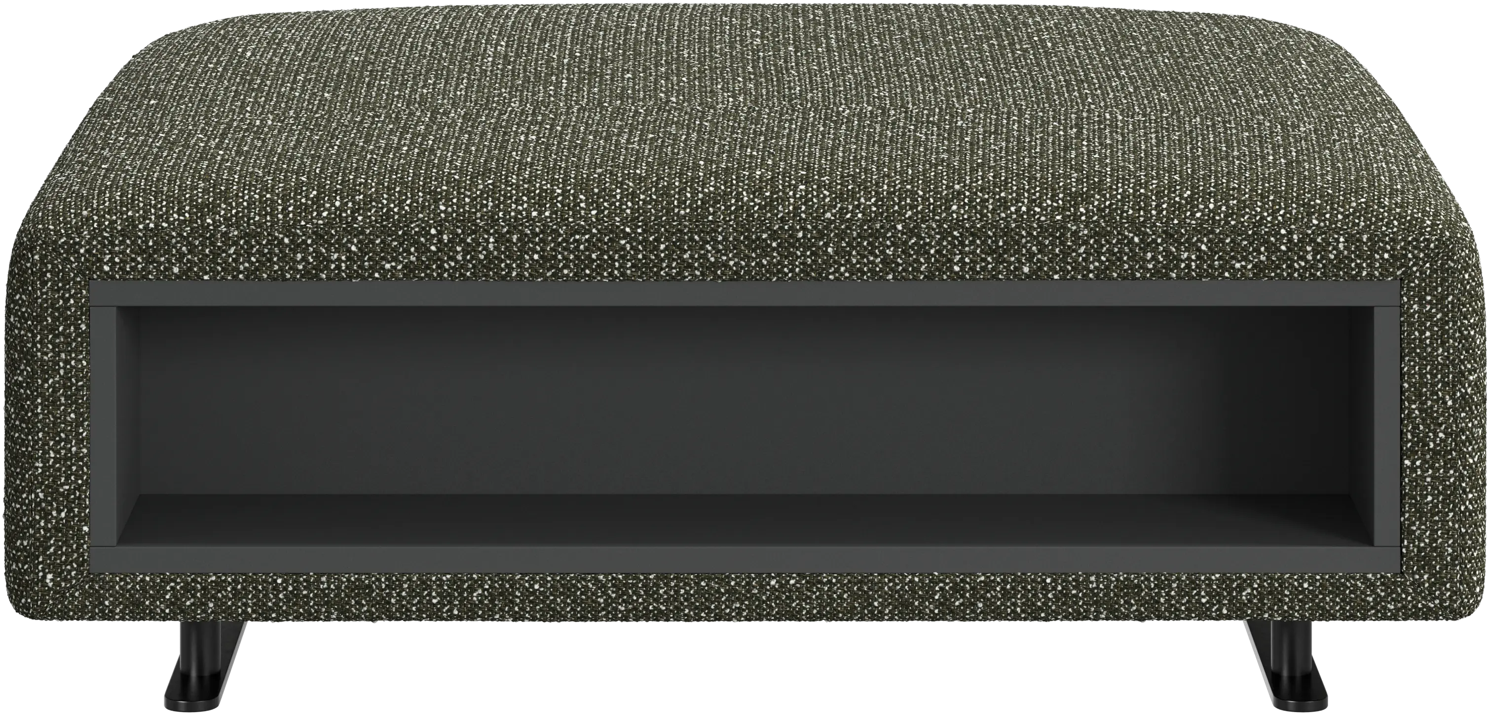 Hampton footstool with storage left and right sides