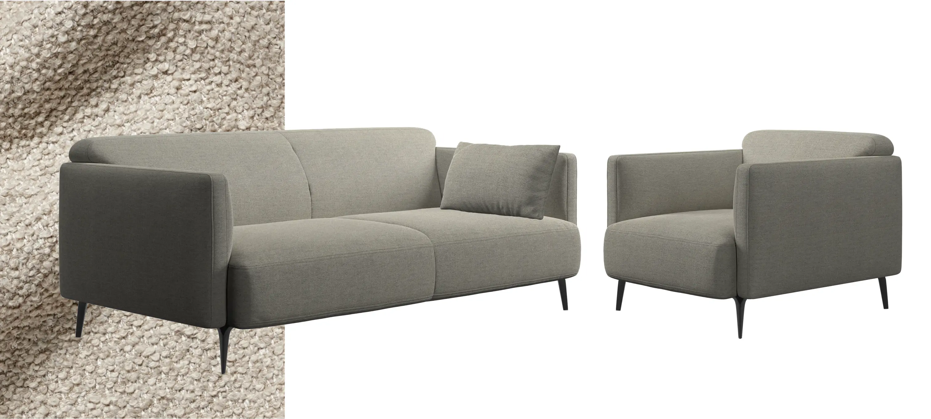 Sofas Modena Sofa, Sessel + Kissen ( 878 € Ersparnis)