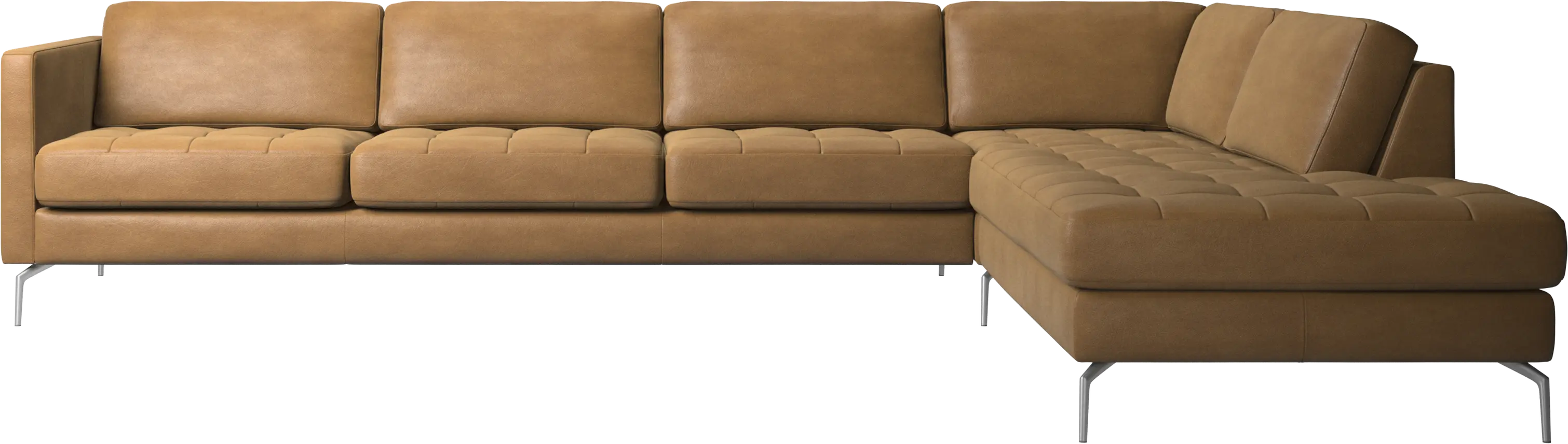 Osaka corner sofa with lounging unit, tufted seat