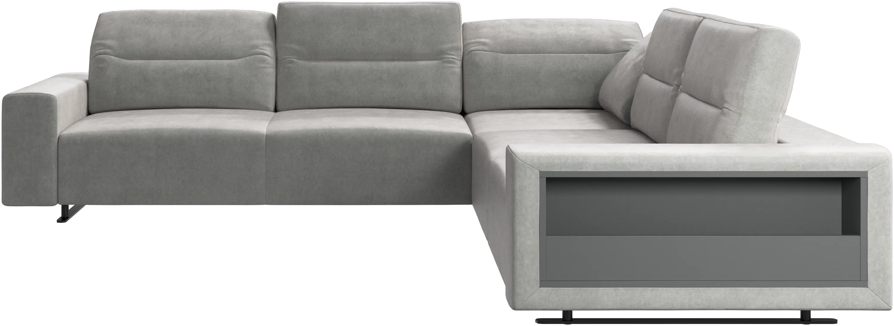 Hampton corner sofa with adjustable back and storage