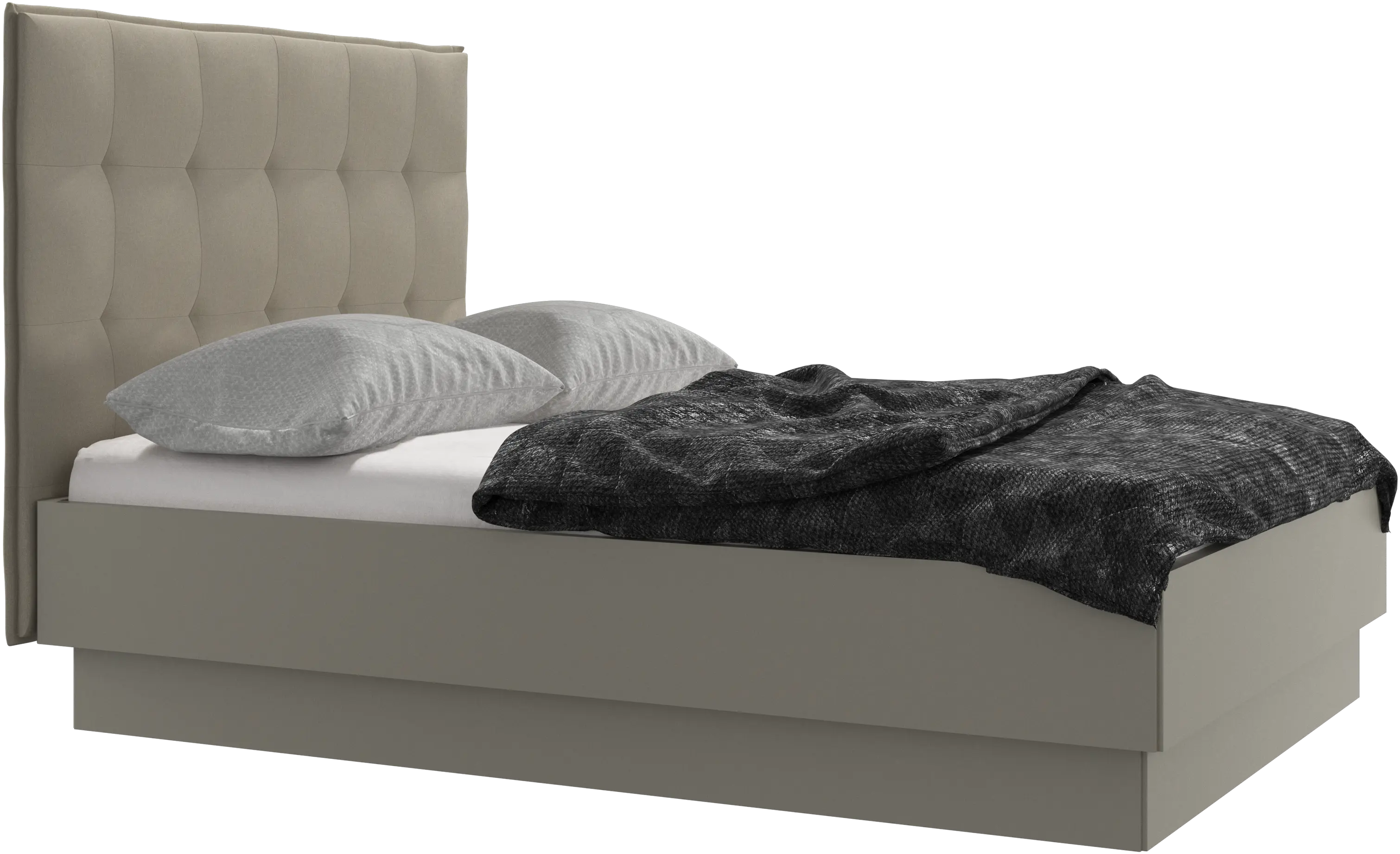 Lugano storage bed with lift-up frame and slats, excl. mattress