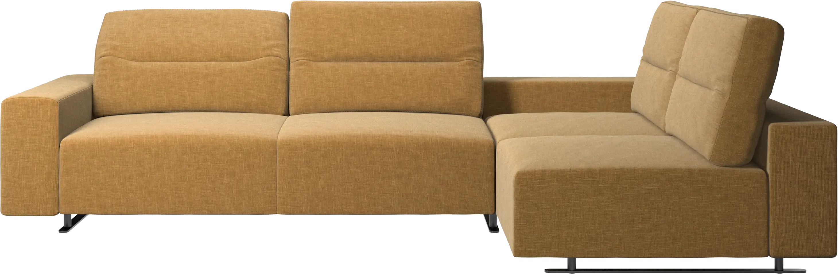 Sofa narożna Hampton z regulowanym oparciem i schowkiem po lewej stronie