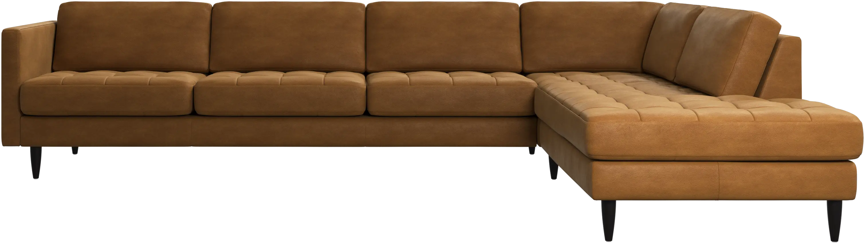 Osaka corner sofa with lounging unit, tufted seat