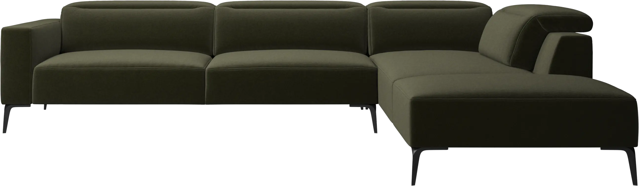 Zürich corner sofa with lounging unit
