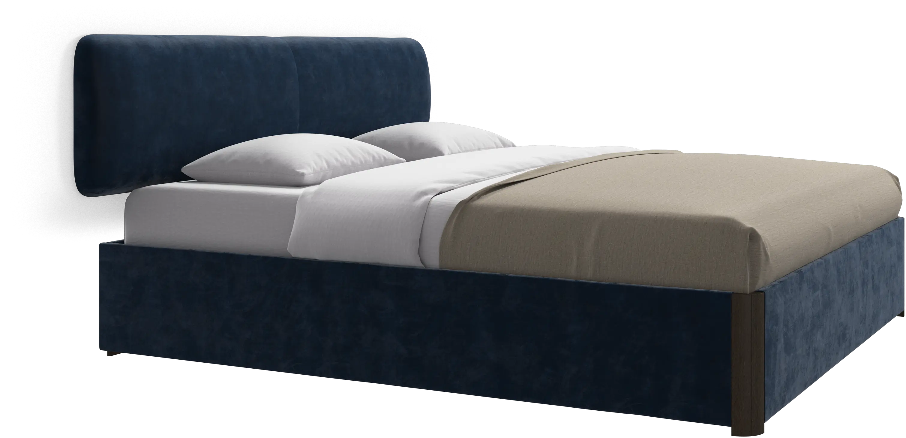 Element bed, wall-mounted headboard, with slats, excl. mattress