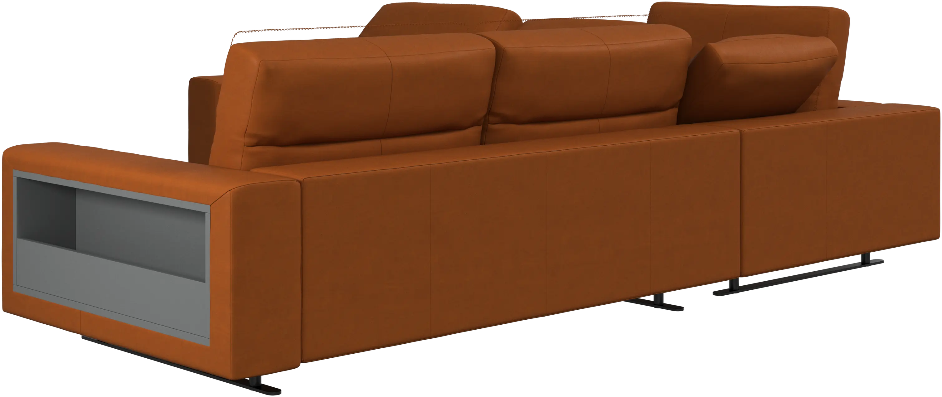 Hampton corner sofa with adjustable back and storage