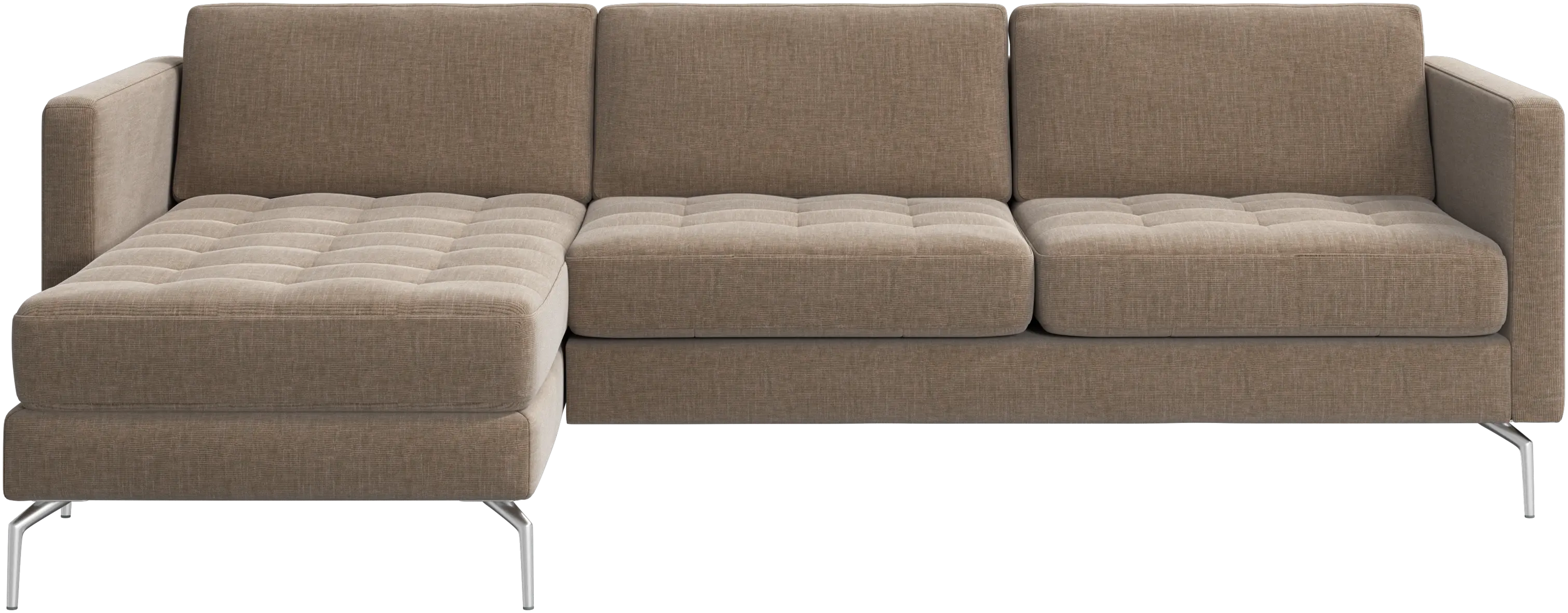 Osaka sofa with resting unit, tufted seat