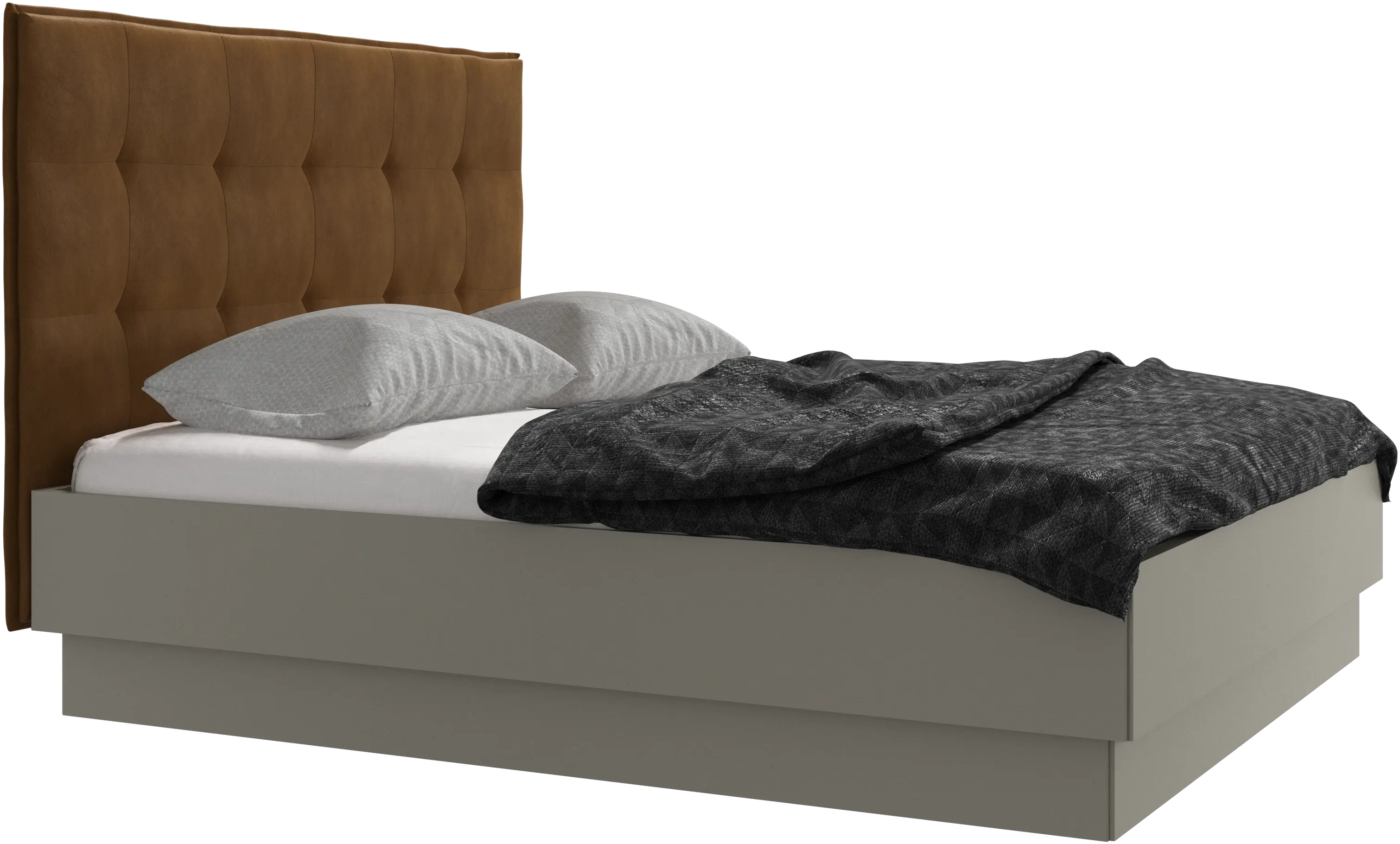 Lugano storage bed with lift-up frame and slats, excl. mattress