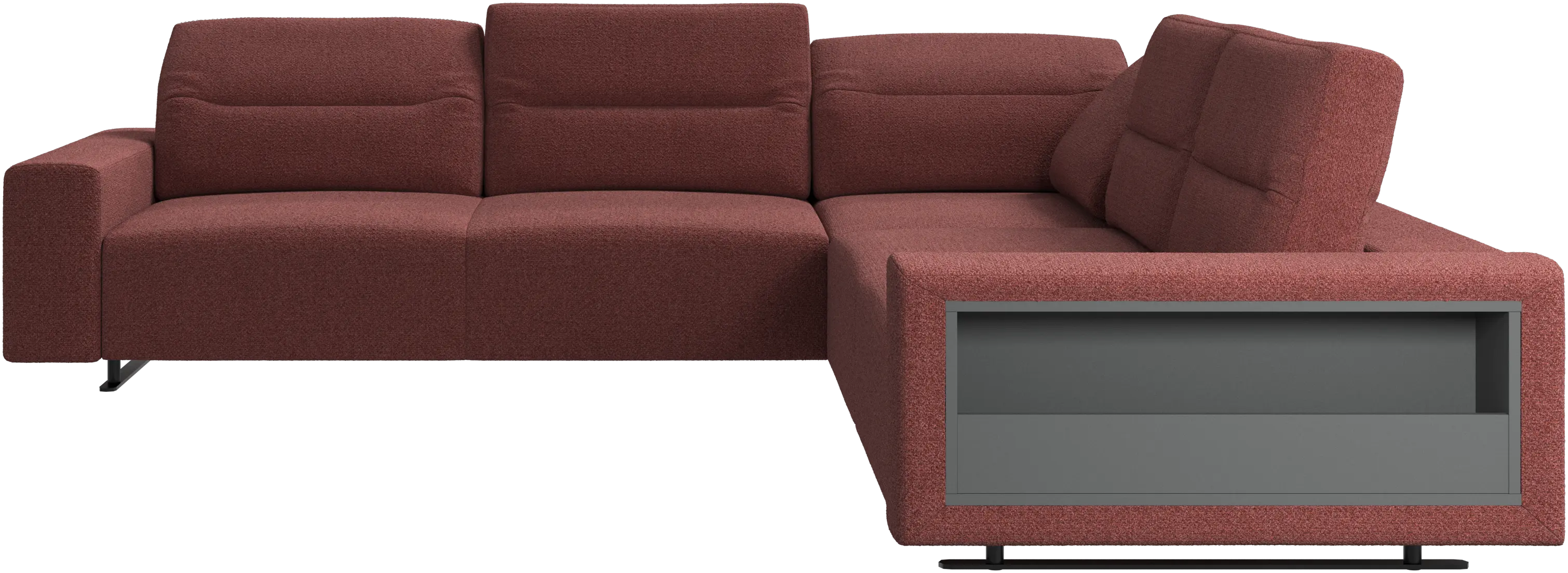 Hampton corner sofa with adjustable back and storage