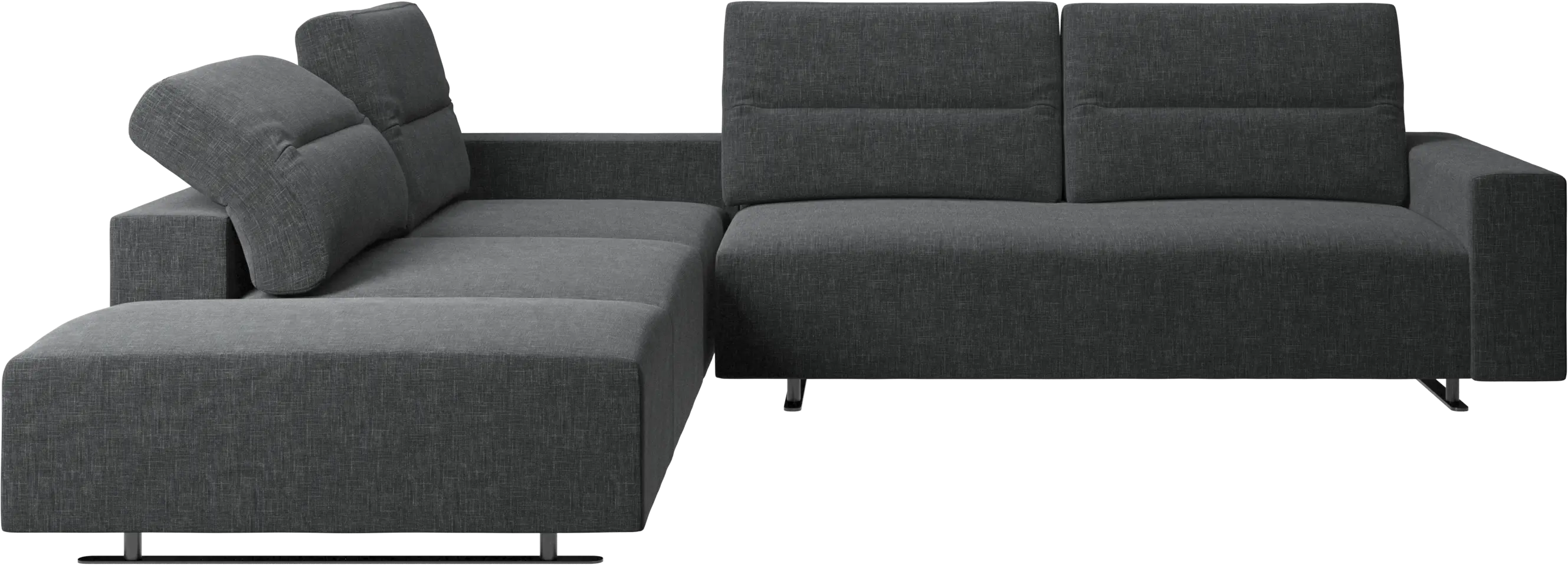 Hampton corner sofa with adjustable back and lounging unit