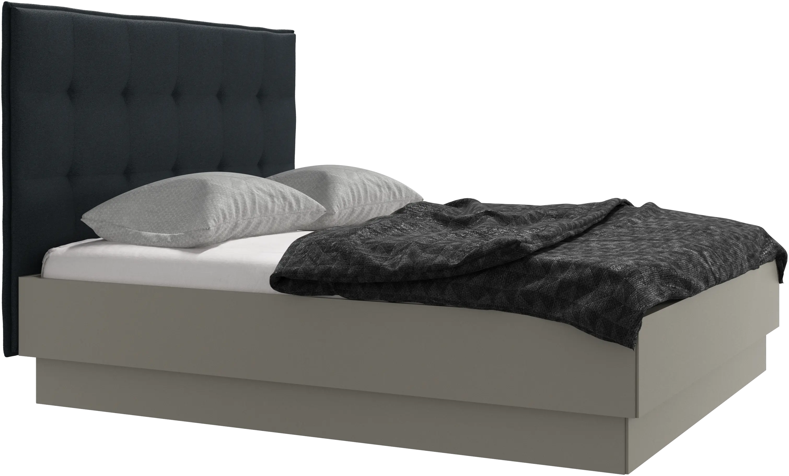 Lugano storage bed with lift-up frame and slats, excl. mattress