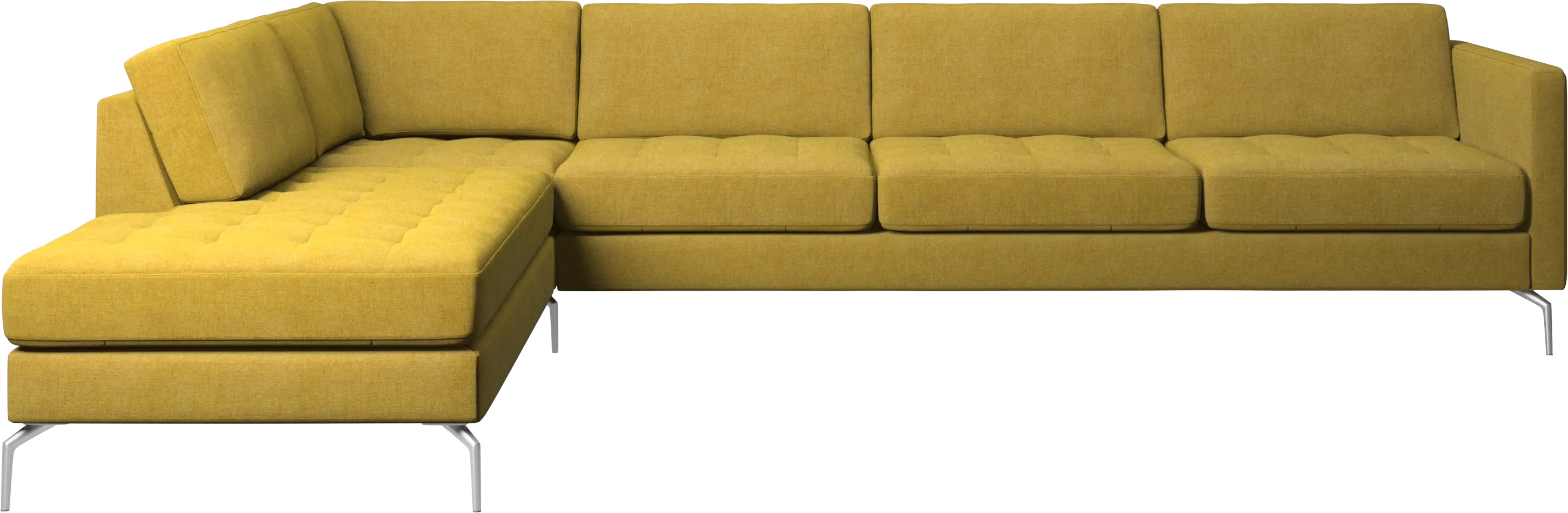 Osaka corner sofa with lounging unit, tufted seat