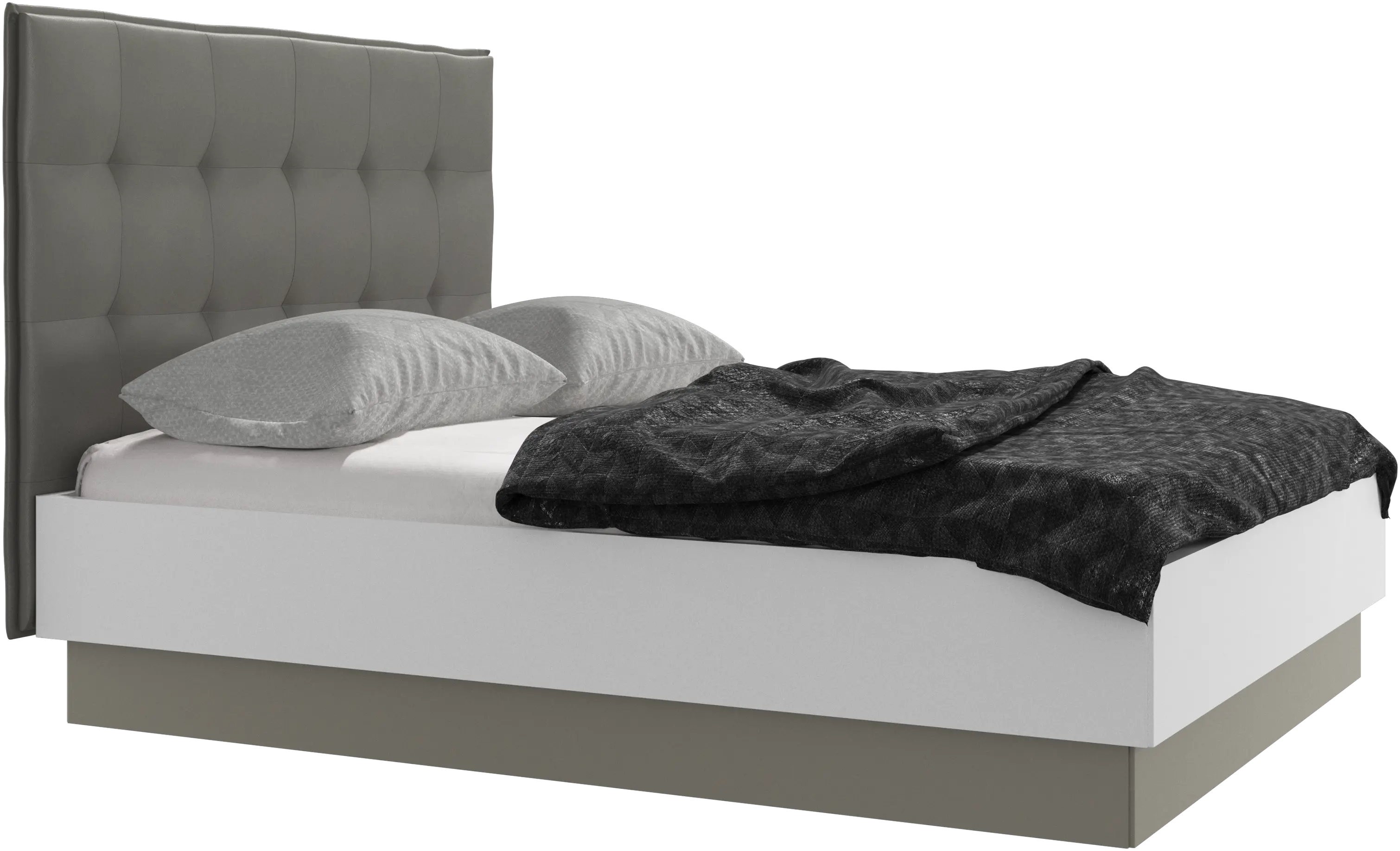 Lugano storage bed with lift-up frame and slats, excl. mattress
