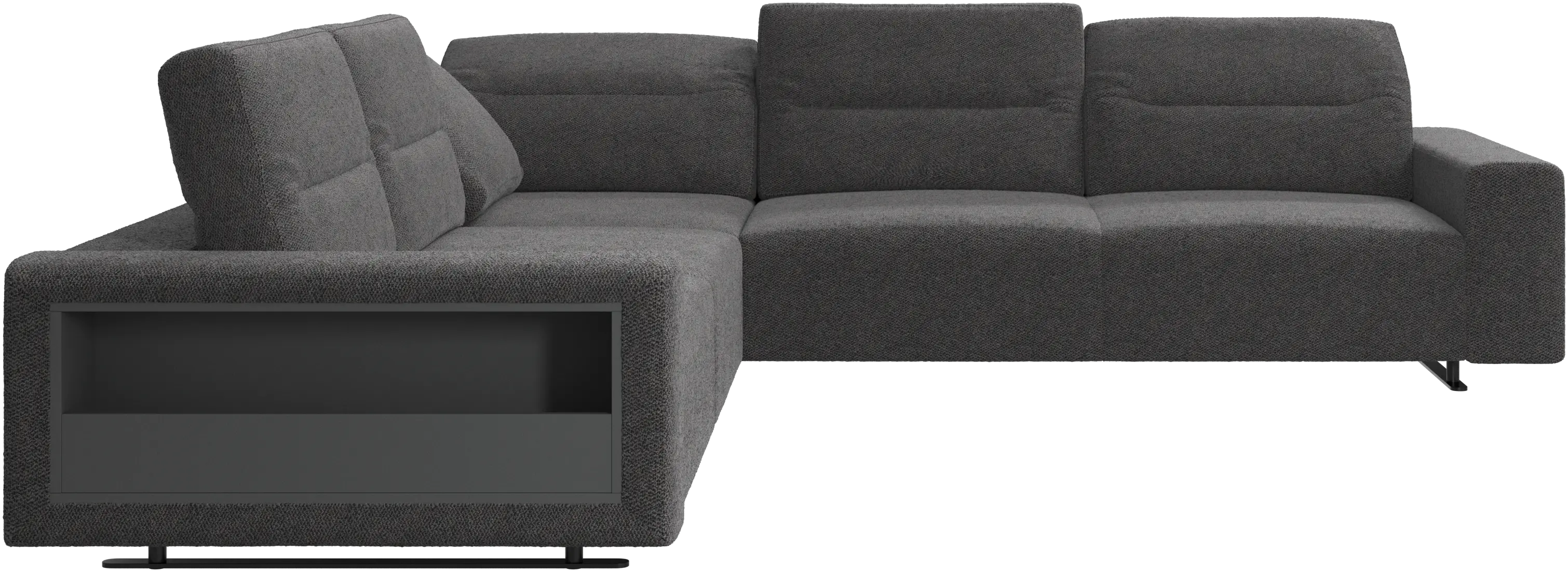 Sofa narożna Hampton z regulowanym oparciem i schowkiem