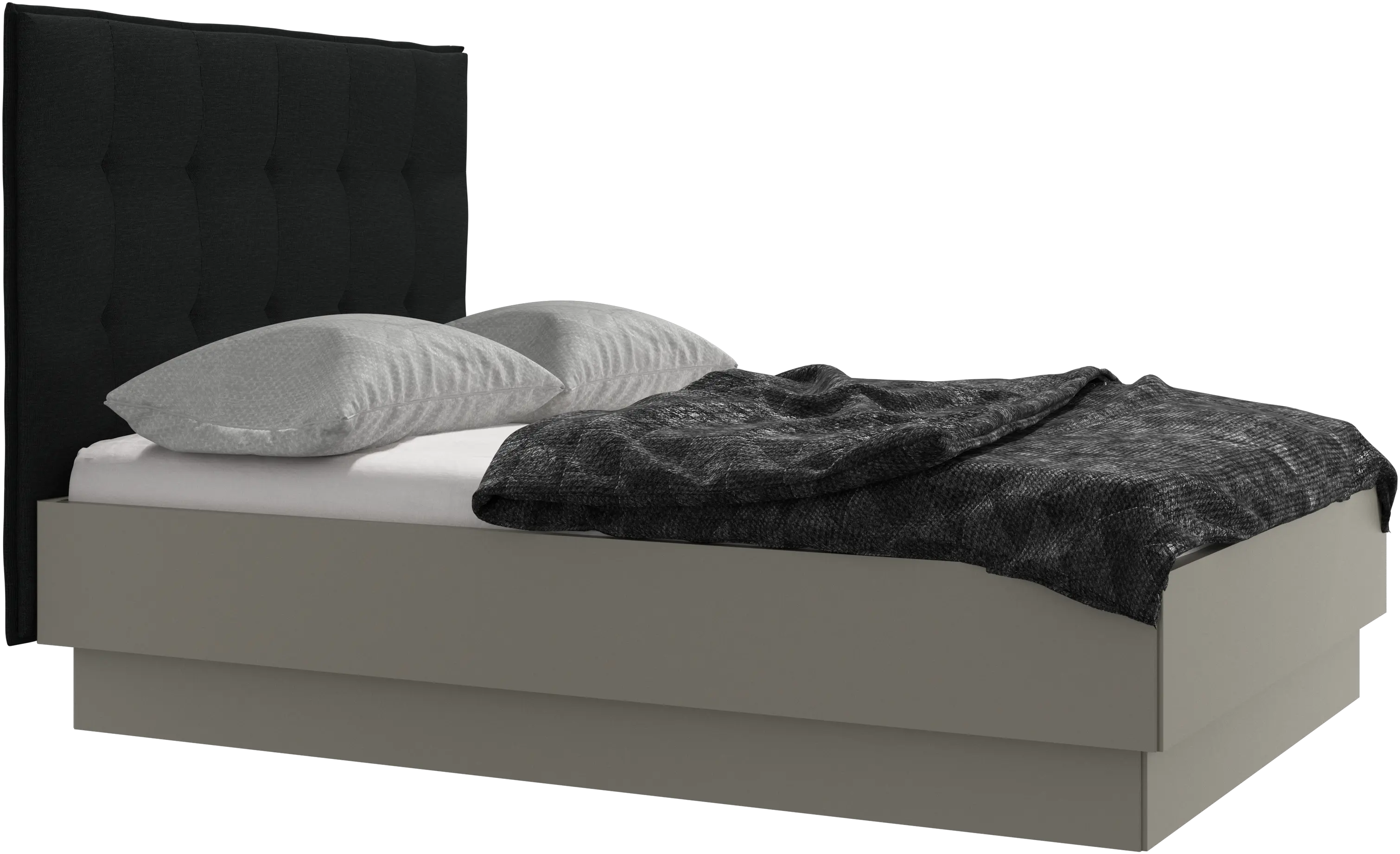 Lugano storage bed with lift-up frame and slats, excl. mattress