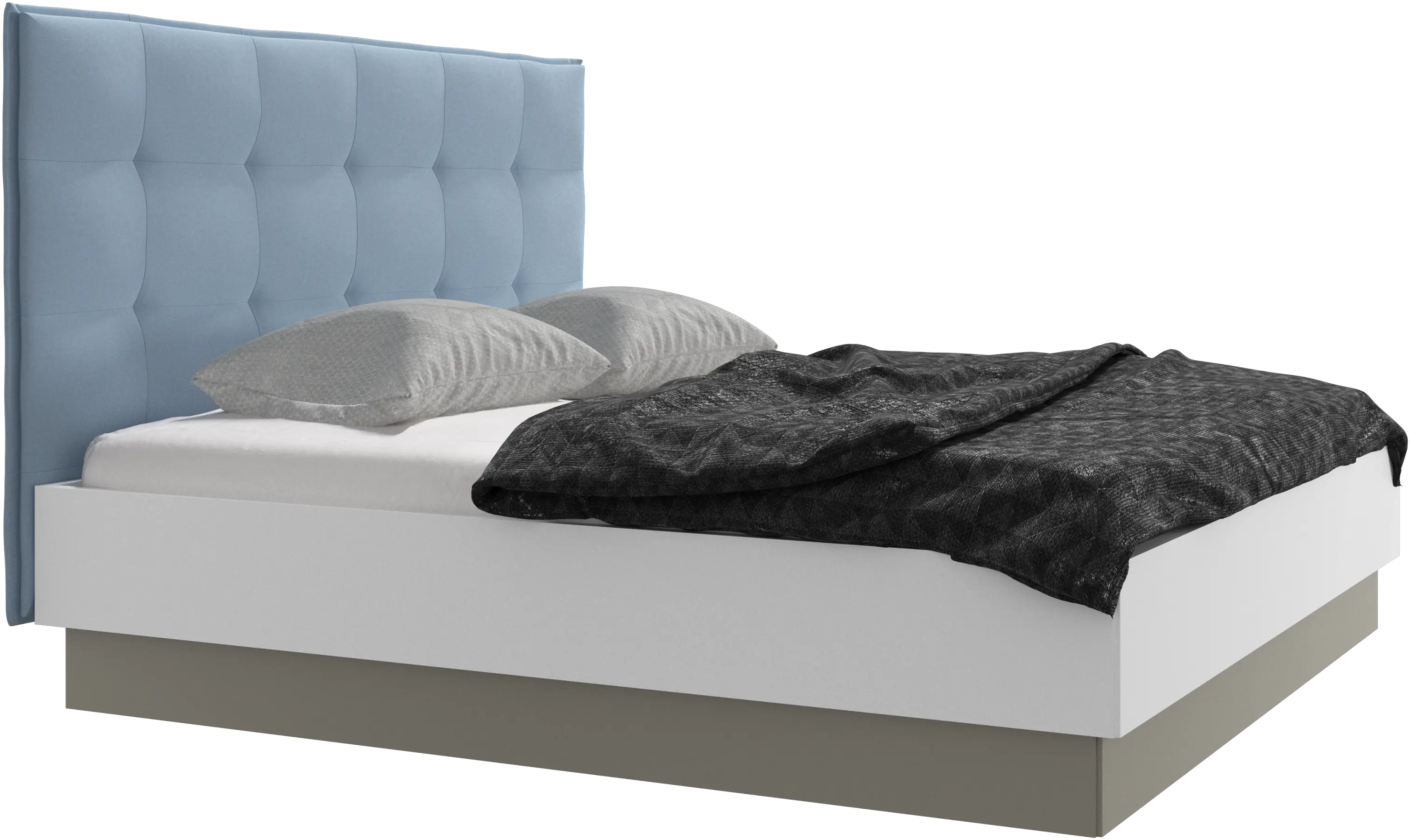 Lugano storage bed with lift-up frame and slats, excl. mattress