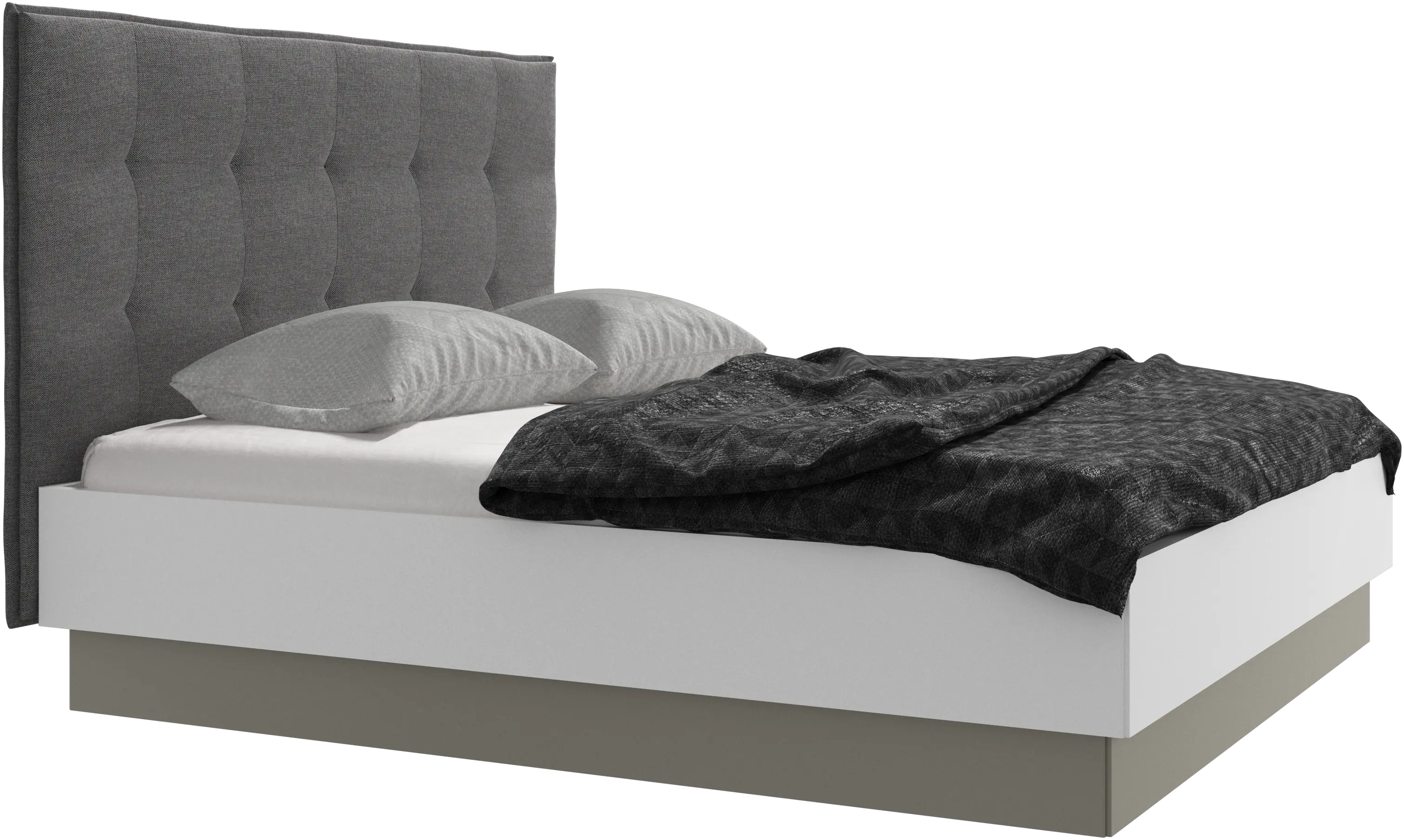 Lugano storage bed with lift-up frame and slats, excl. mattress