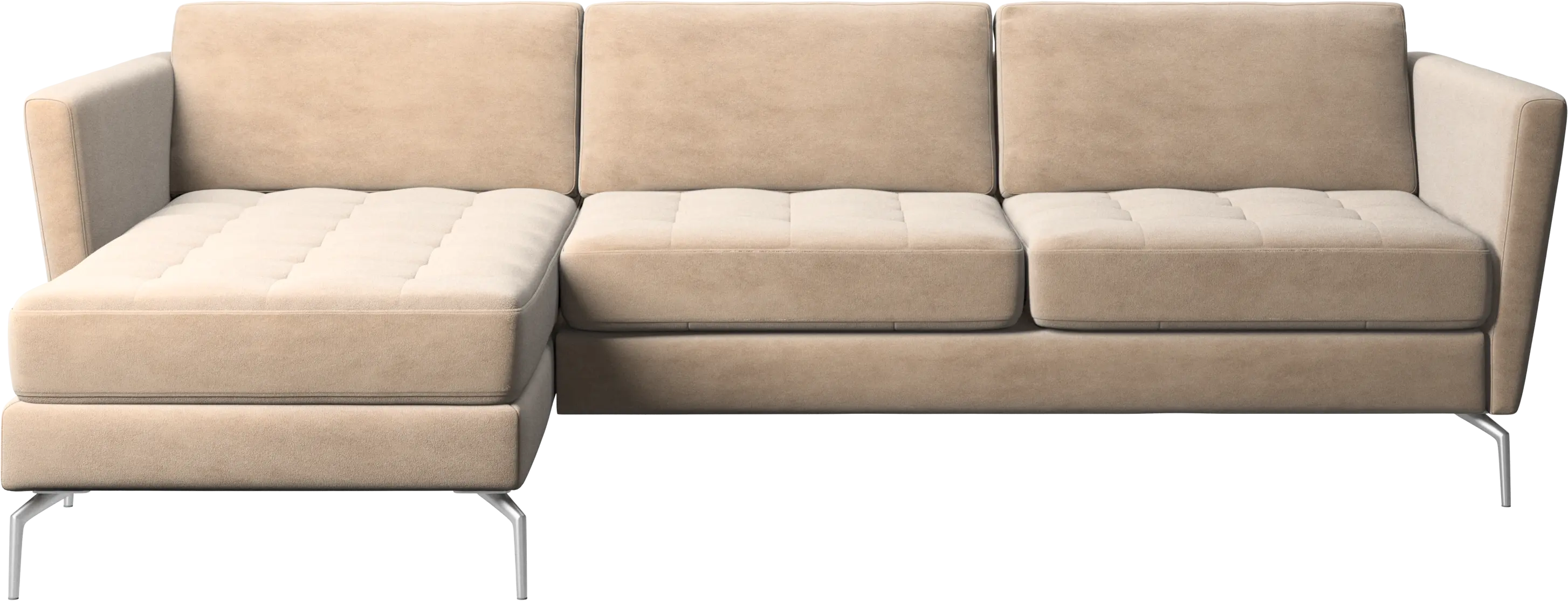 Osaka sofa with resting unit, tufted seat
