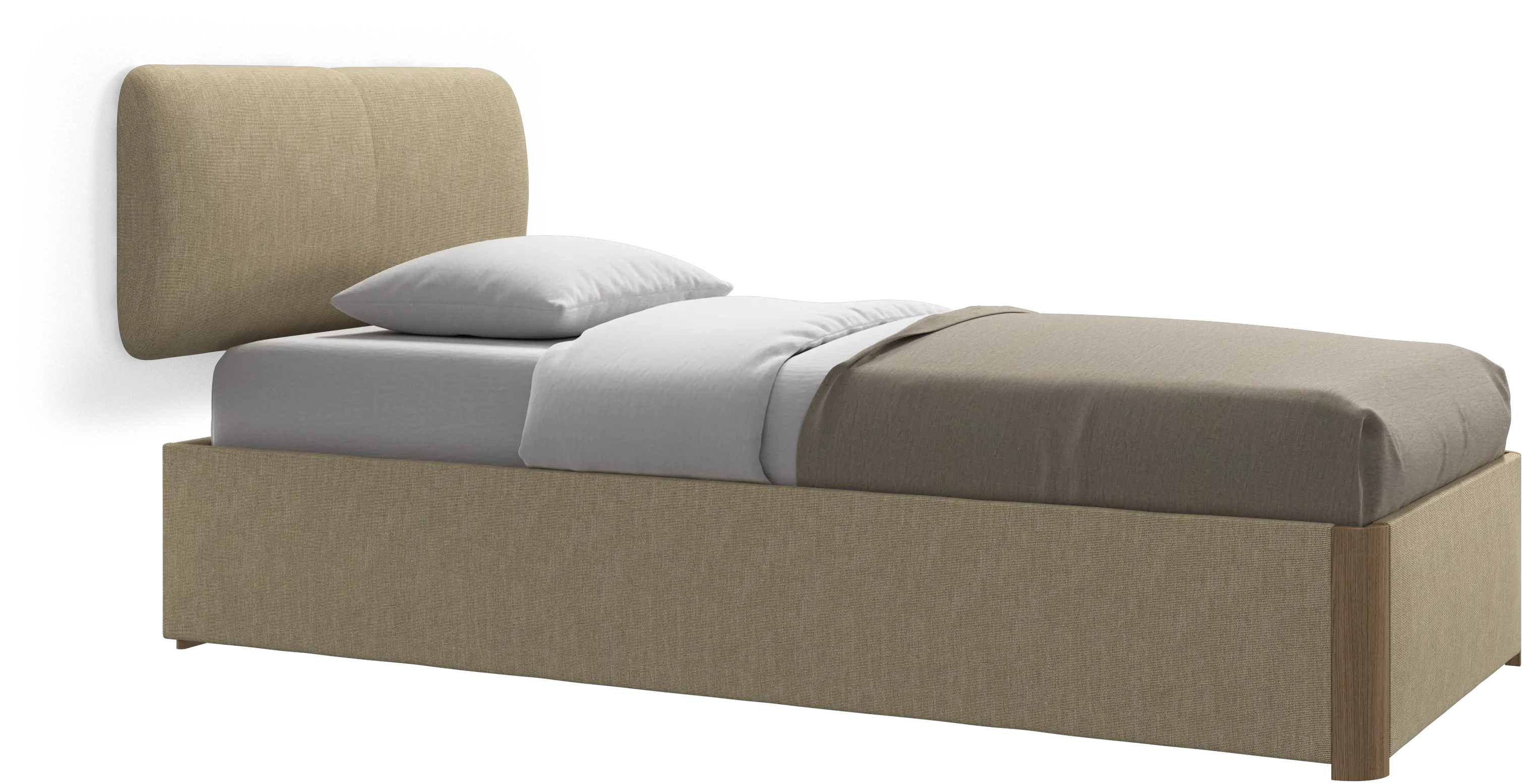 Element bed, wall-mounted headboard, with slats, excl. mattress