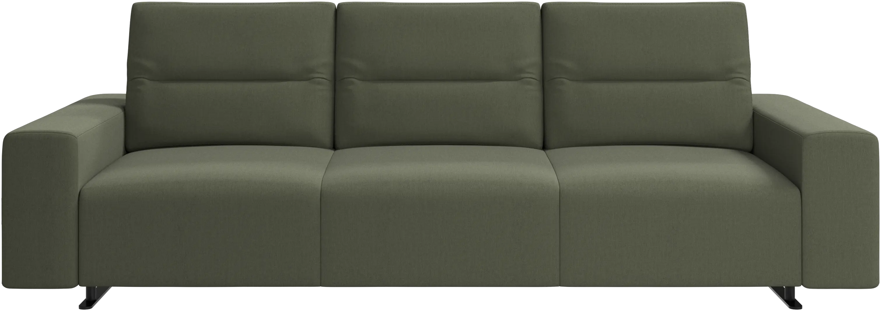Hampton sofa with adjustable back and storage on the right side