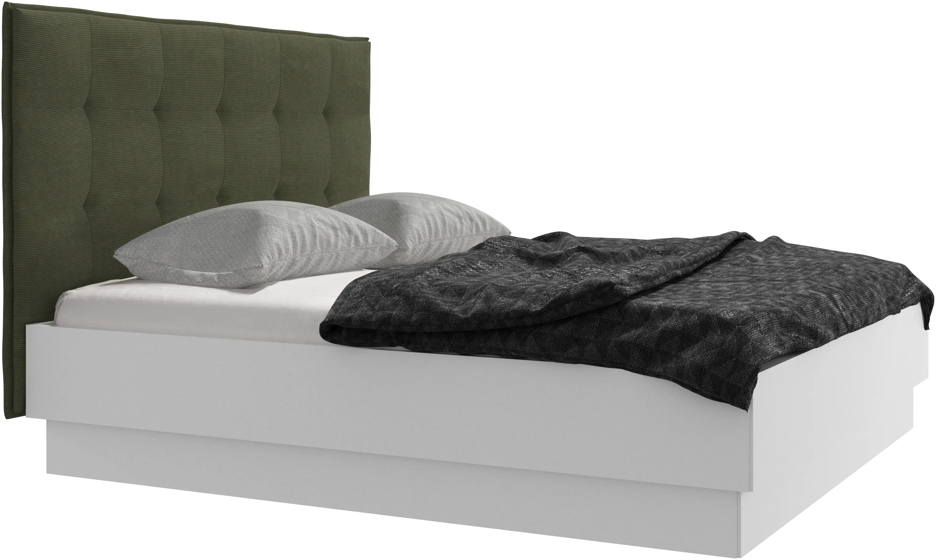 Lugano storage bed with lift-up frame and slats, excl. mattress