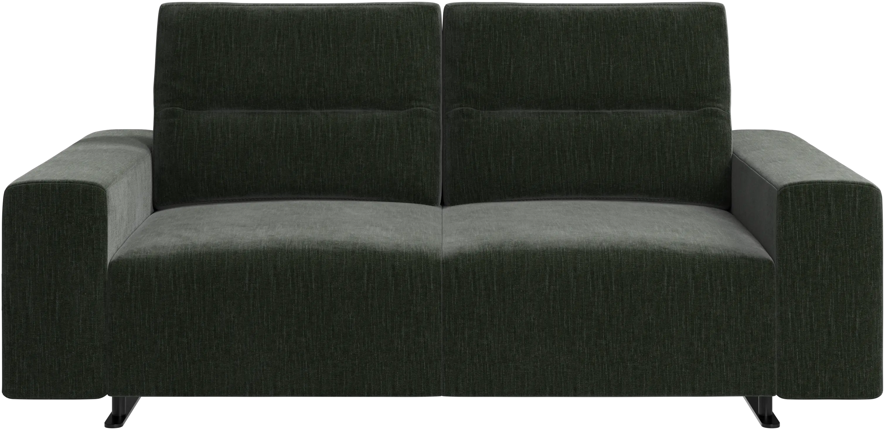 Hampton sofa with adjustable back and storage on the right side