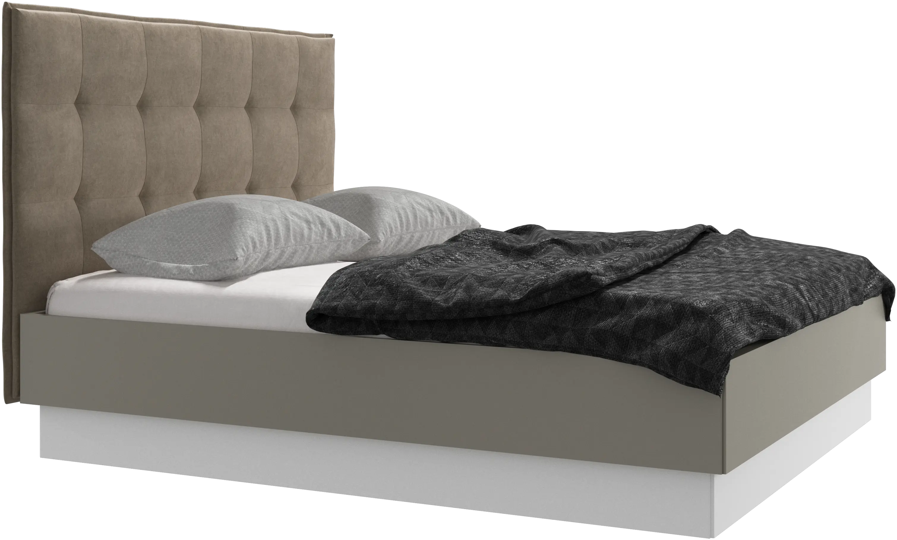 Lugano storage bed with lift-up frame and slats, excl. mattress