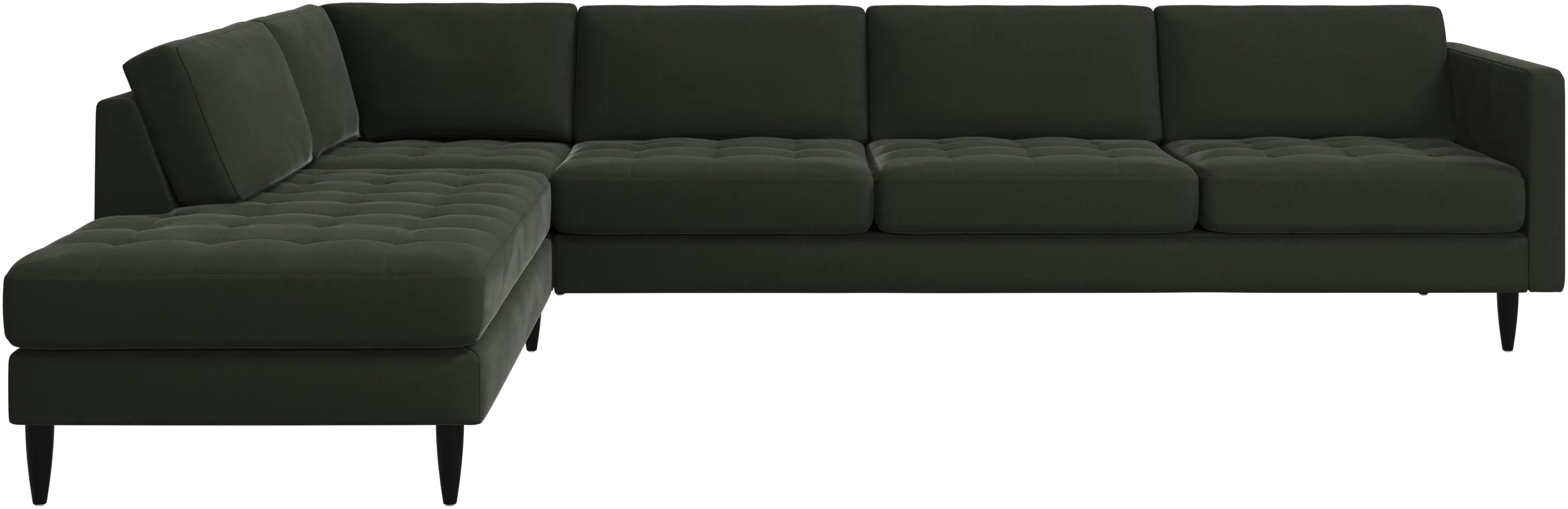 Osaka corner sofa with lounging unit, tufted seat