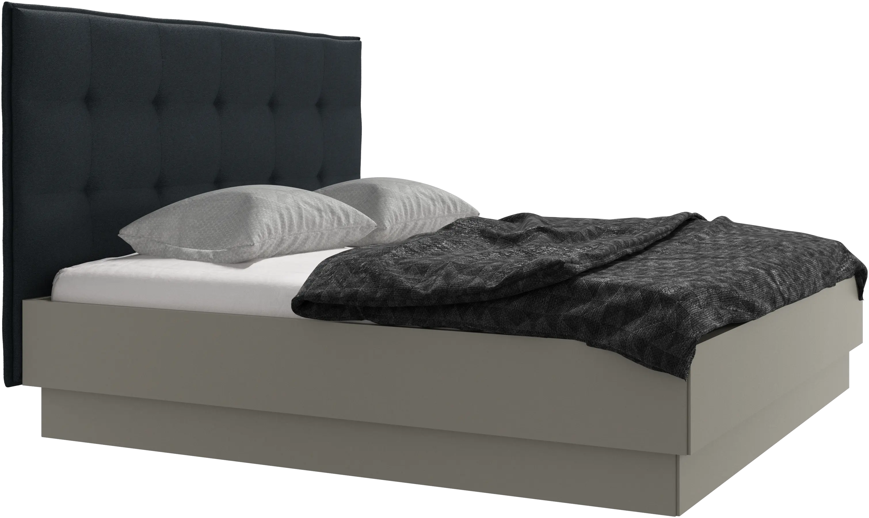 Lugano storage bed with lift-up frame and slats, excl. mattress