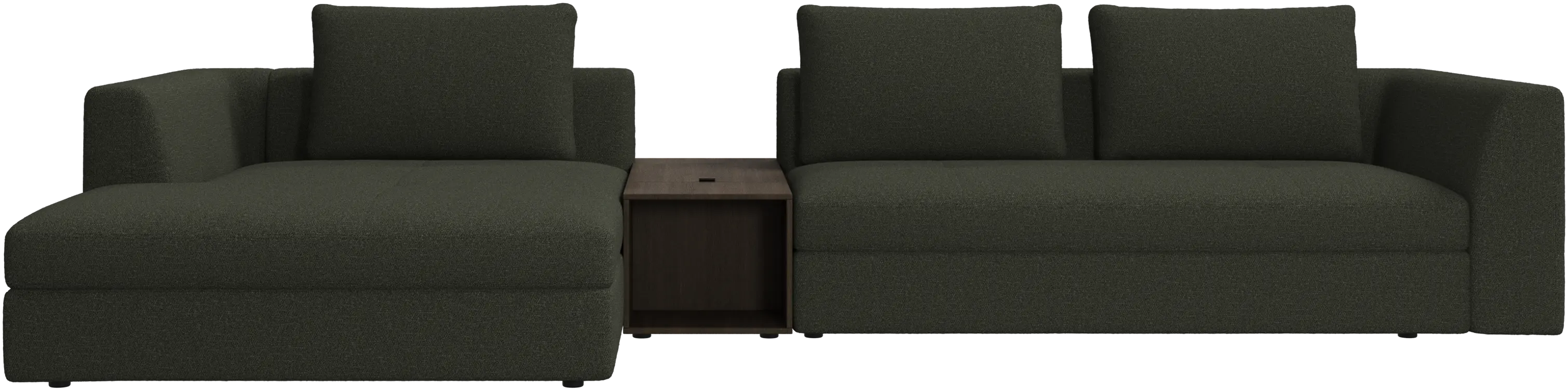 Bergamo chaise longue sofa with storage