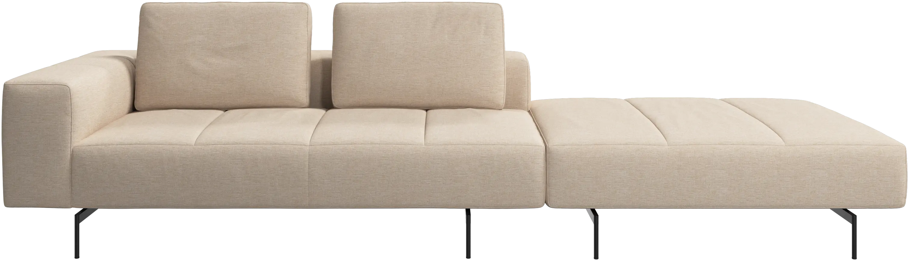 Amsterdam sofa with footstool on right side
