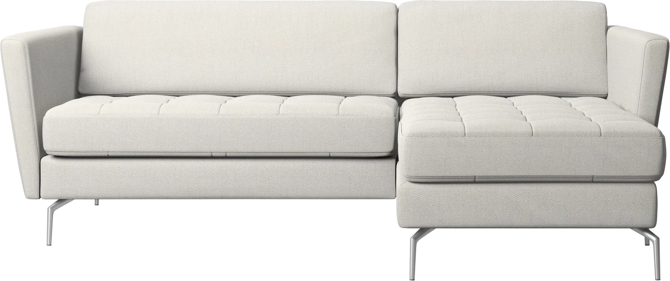 Osaka sofa with resting unit, tufted seat