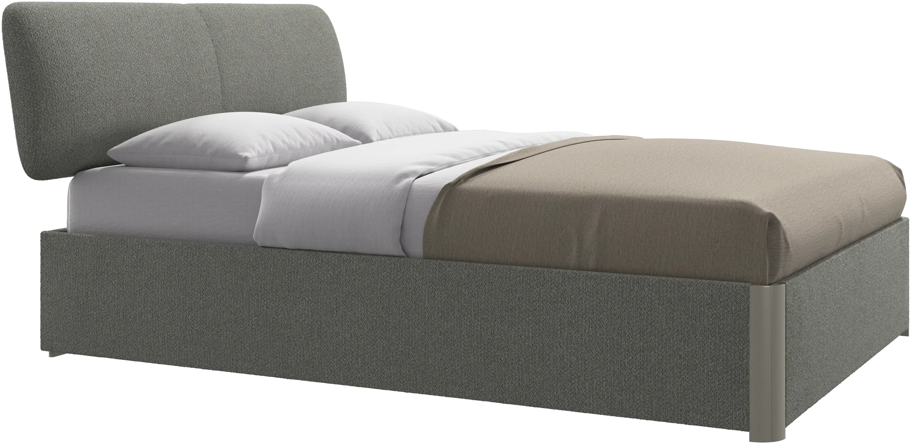 Element bed, bed-mounted headboard, with slats, excl. mattress