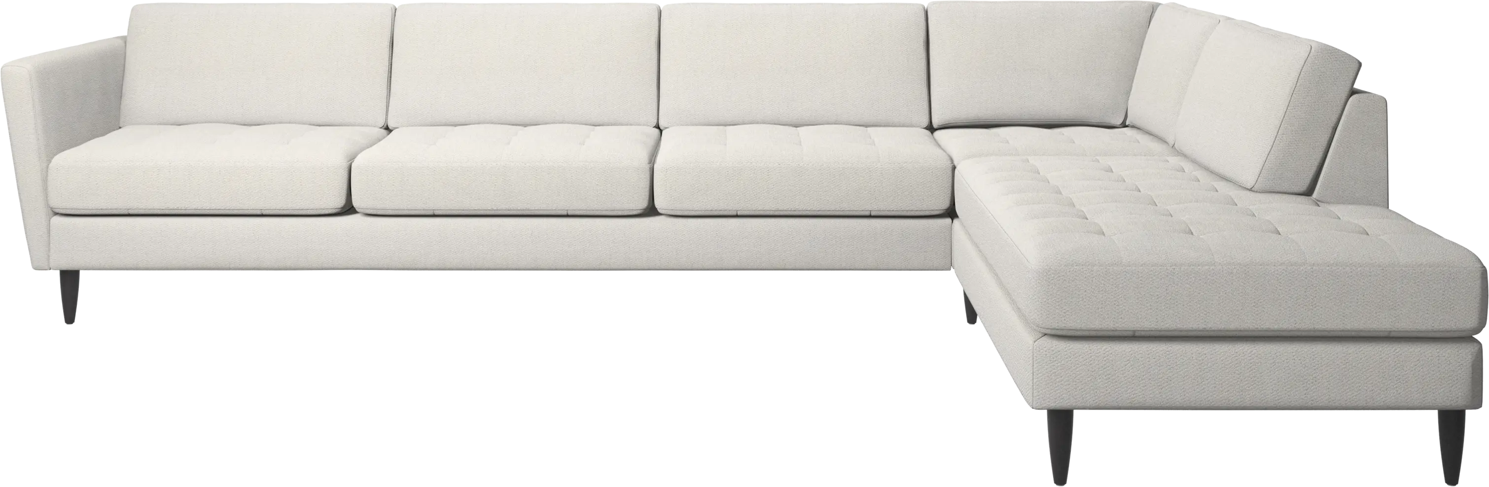 Osaka corner sofa with lounging unit, tufted seat