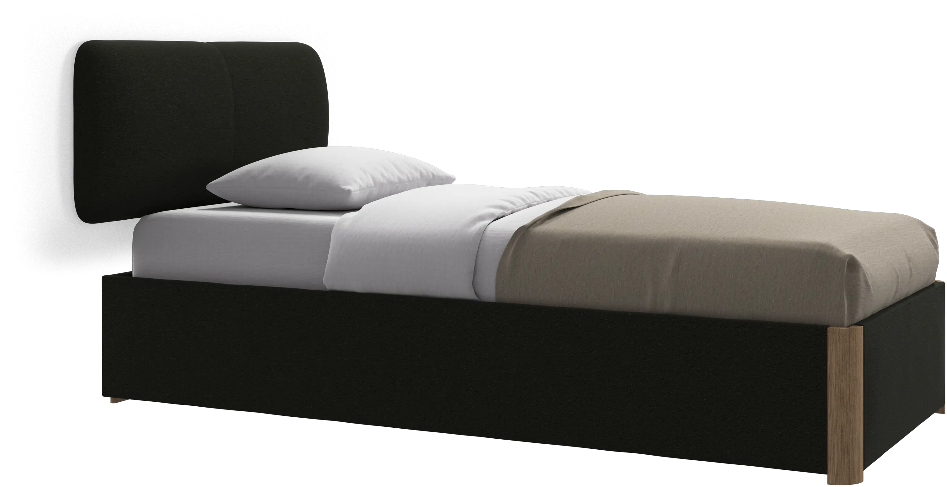 Element 床、壁掛け式ヘッドボード、スラット付き、マットレス除外