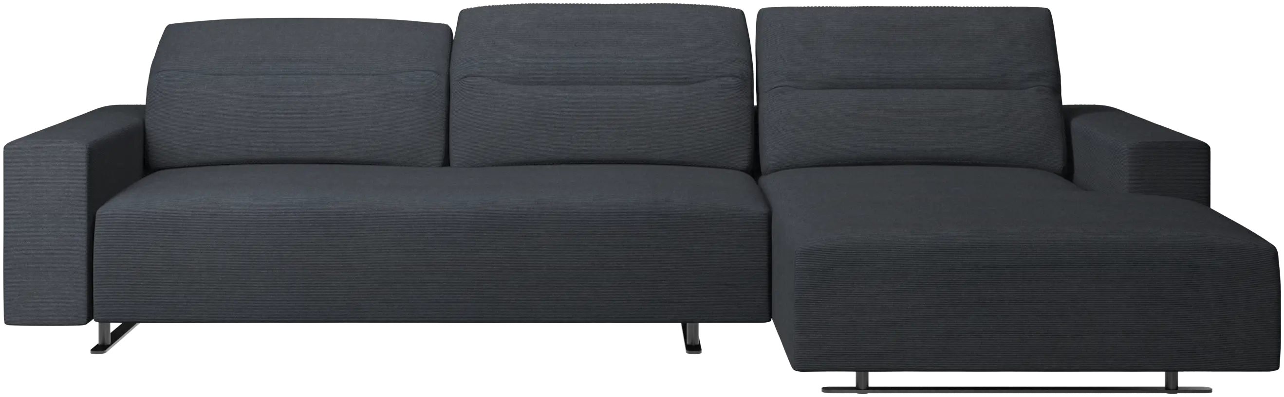 Hampton sofa with adjustable back, resting unit and storage both sides