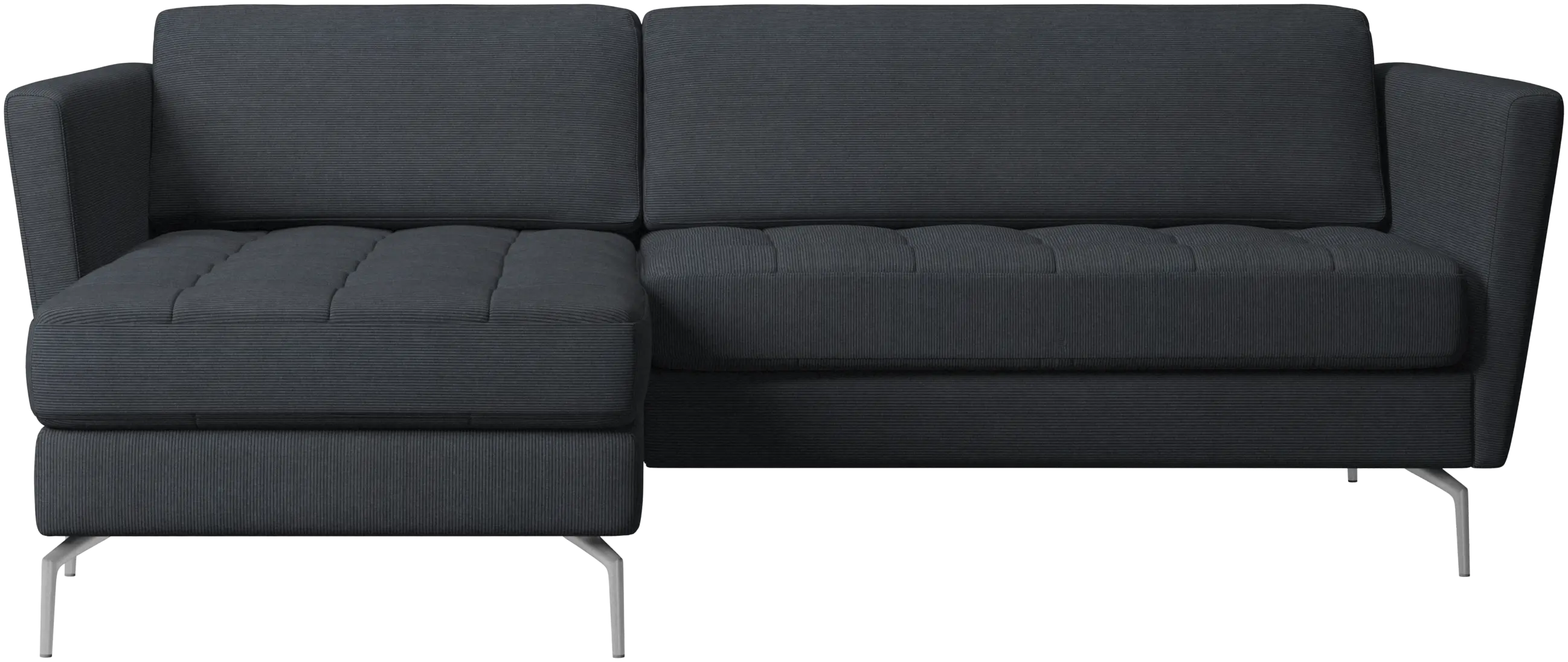 Osaka sofa with resting unit, tufted seat