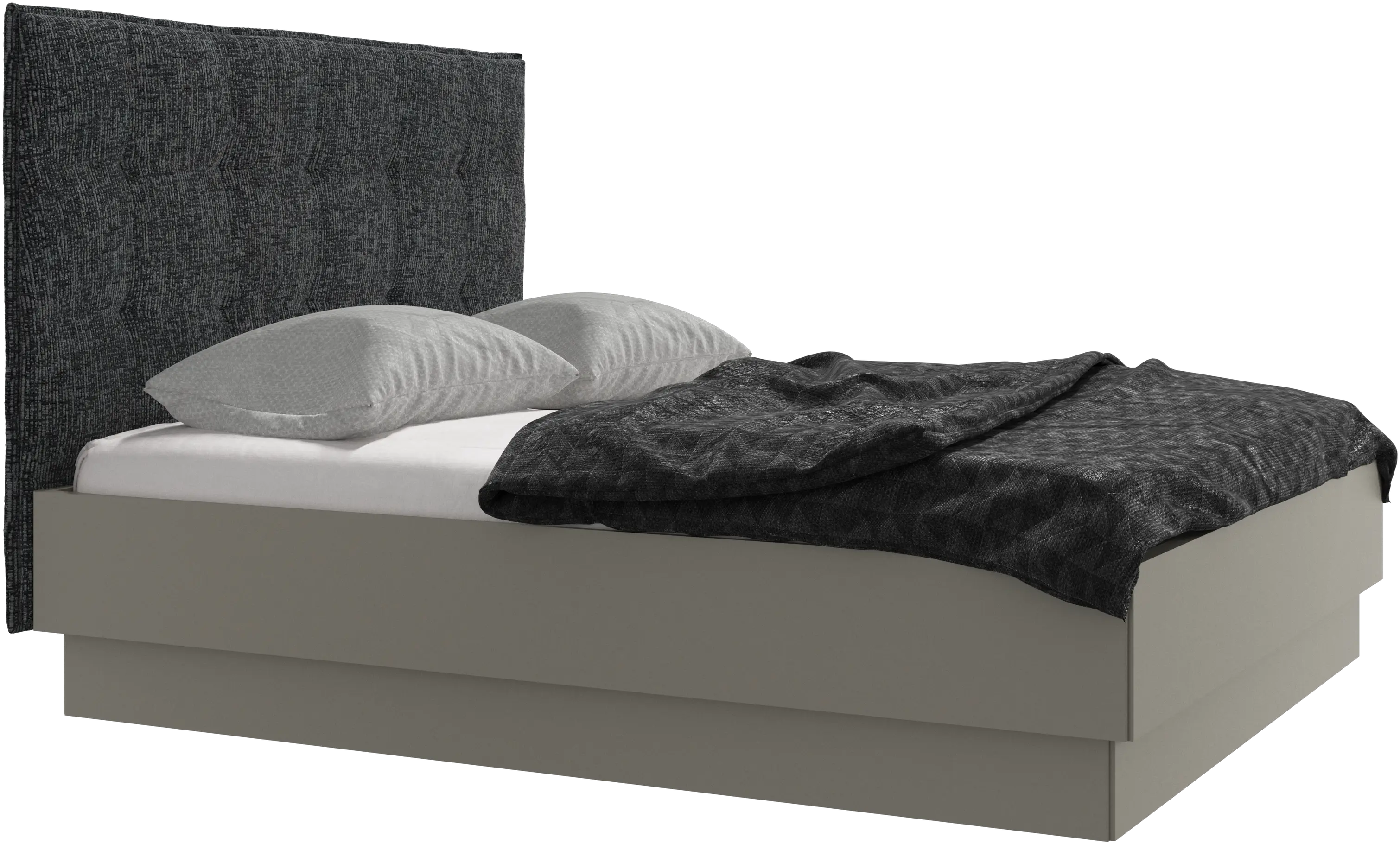 Lugano storage bed with lift-up frame and slats, excl. mattress