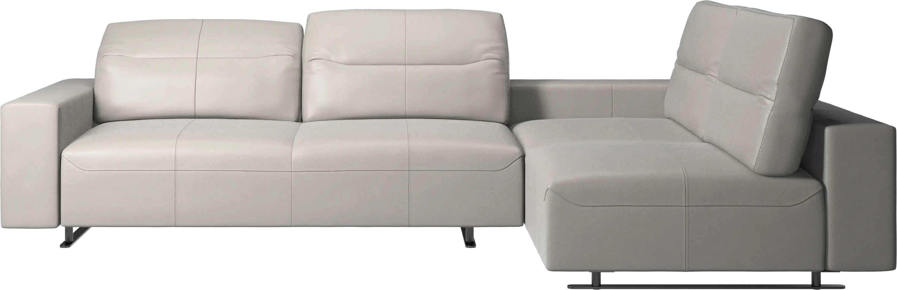 Hampton corner sofa with adjustable back and storage on left side