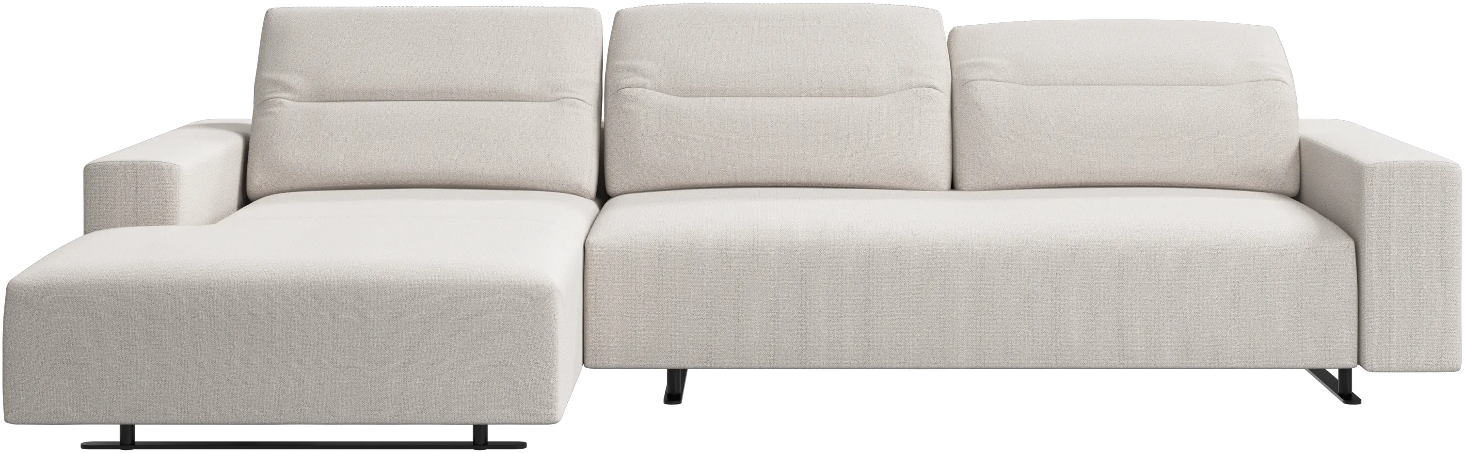 Hampton sofa with adjustable back and resting unit left side