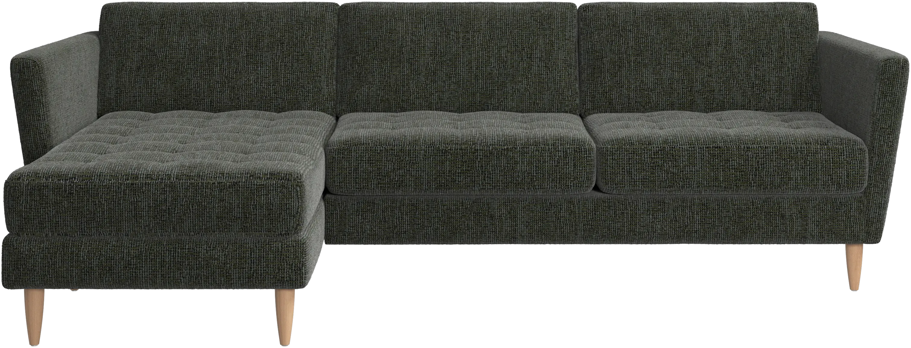Osaka sofa with resting unit, tufted seat