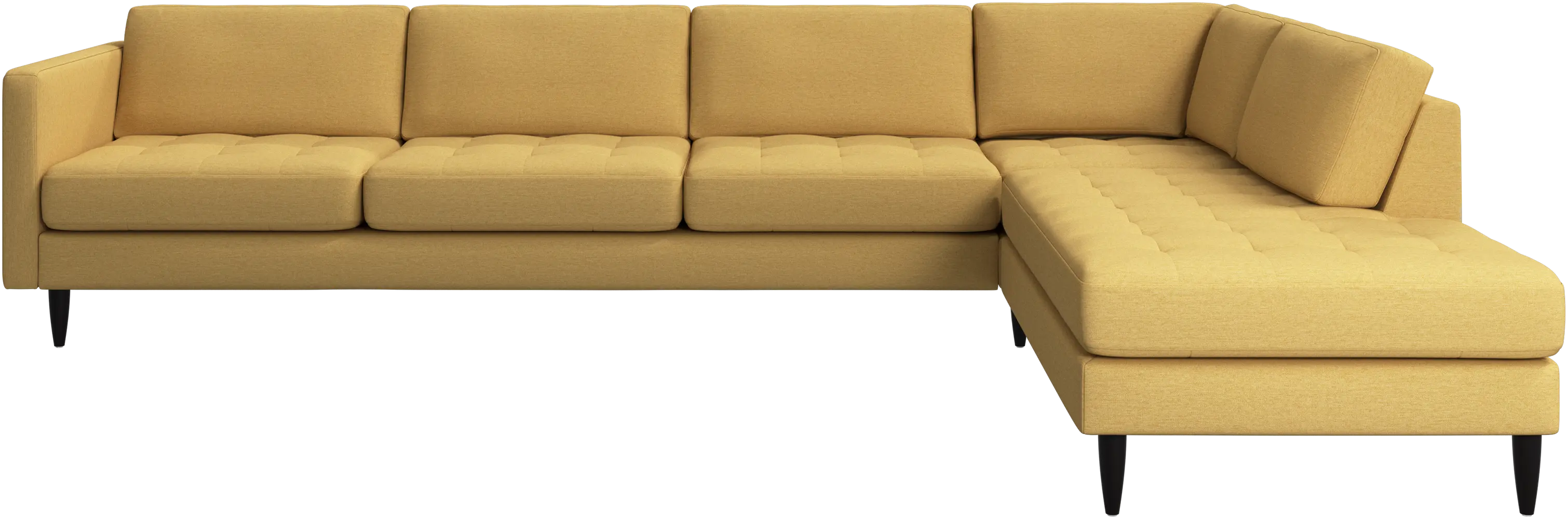 Osaka corner sofa with lounging unit, tufted seat