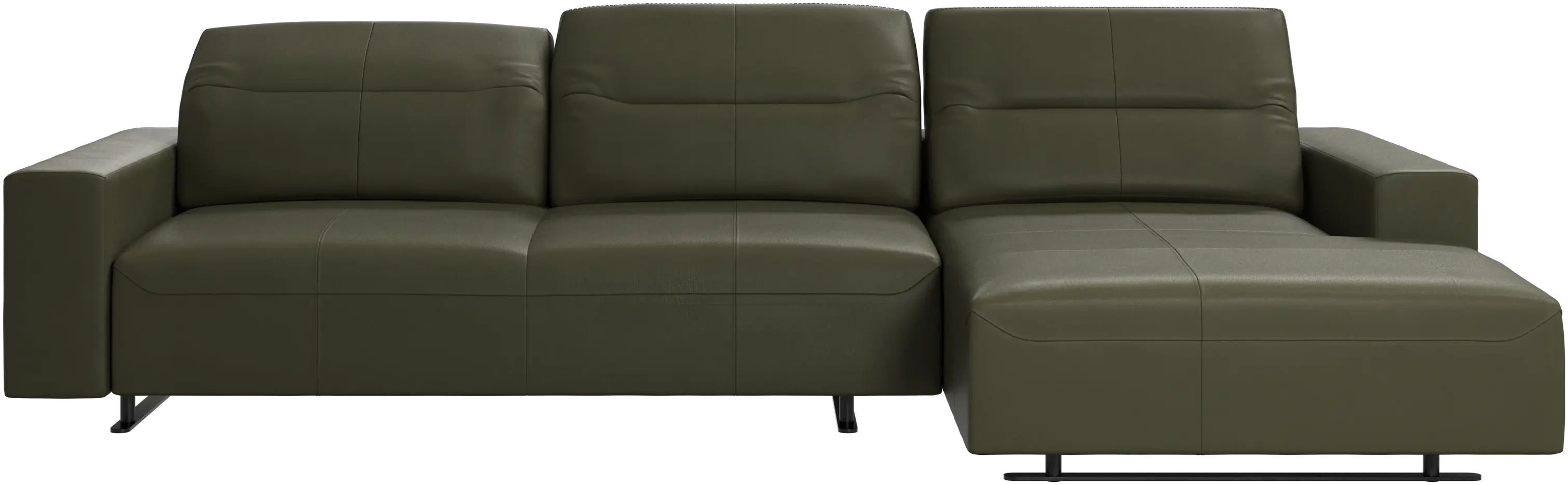 Hampton sofa with adjustable back, resting unit and storage both sides