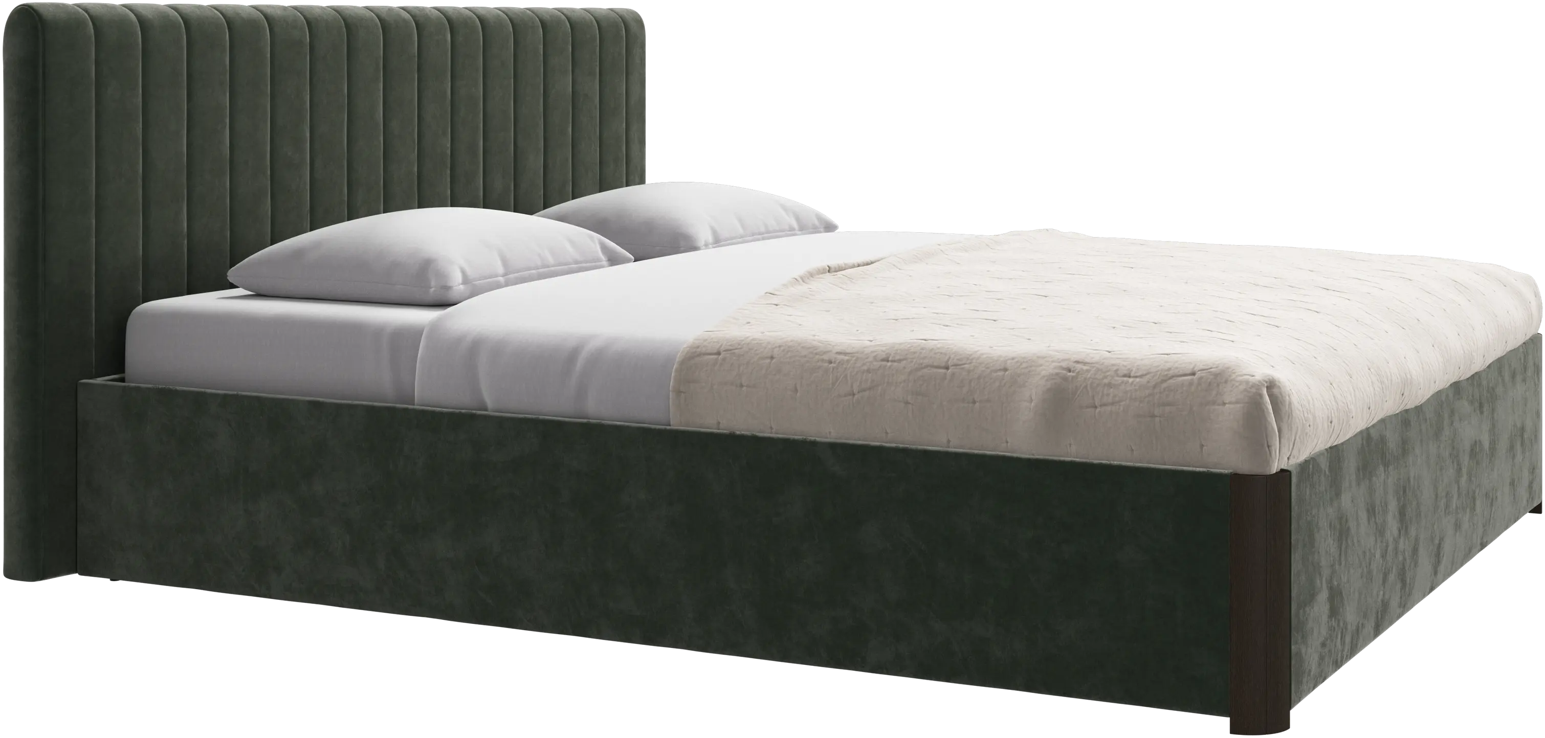 Element bed, bed-mounted headboard, with slats, excl. mattress