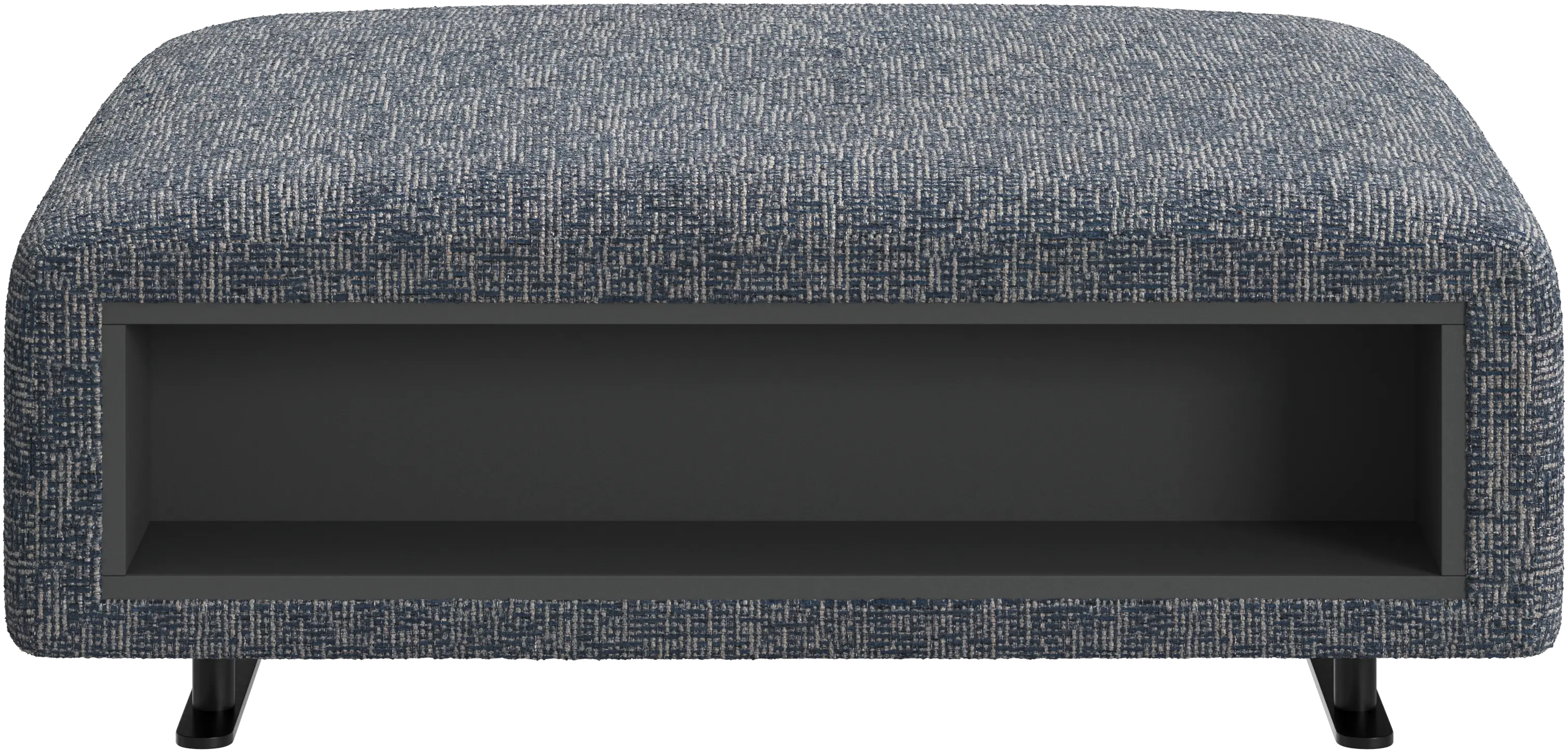 Hampton footstool with storage left and right sides